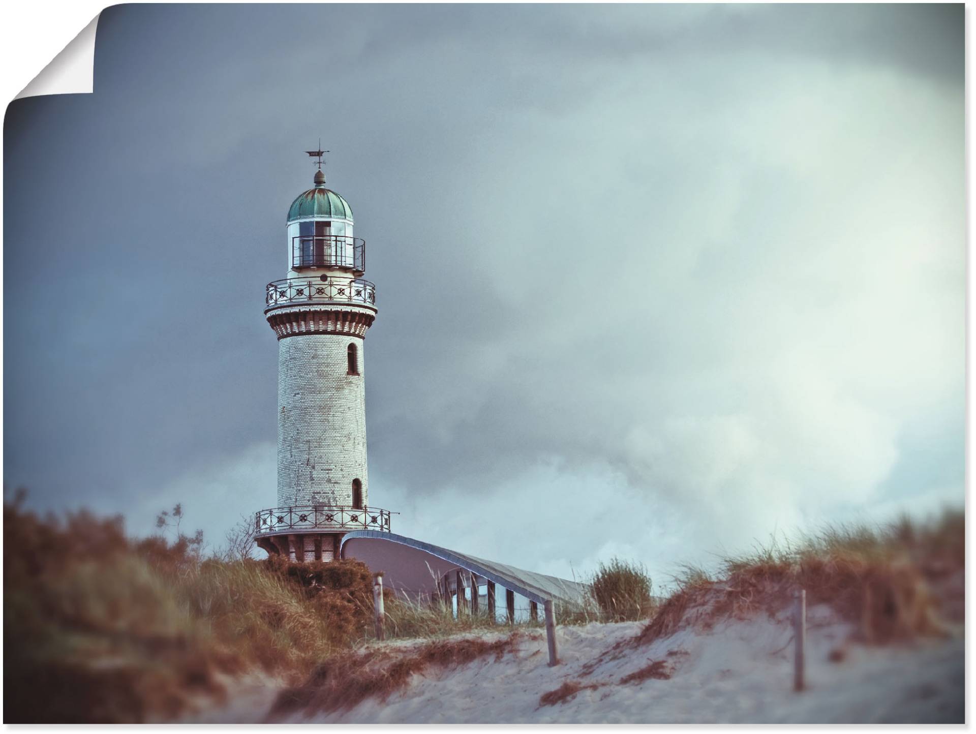 Artland Wandbild »Der Warnemünder Leuchtturm«, Gebäude, (1 St.), als Leinwandbild, Poster in verschied. Grössen von Artland