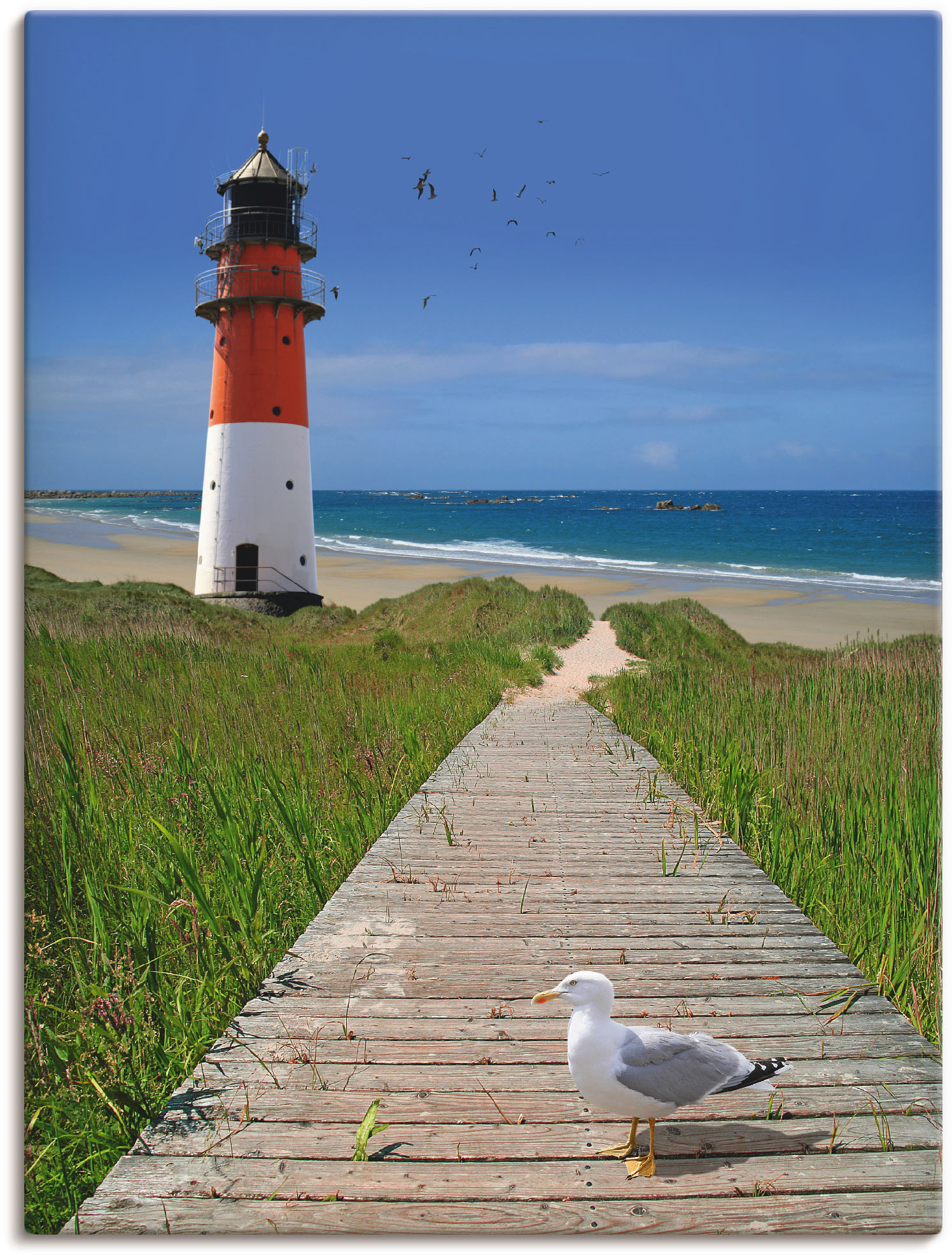 Artland Wandbild »Der Weg zum Meer«, Gebäude, (1 St.), als Leinwandbild, Poster in verschied. Grössen von Artland