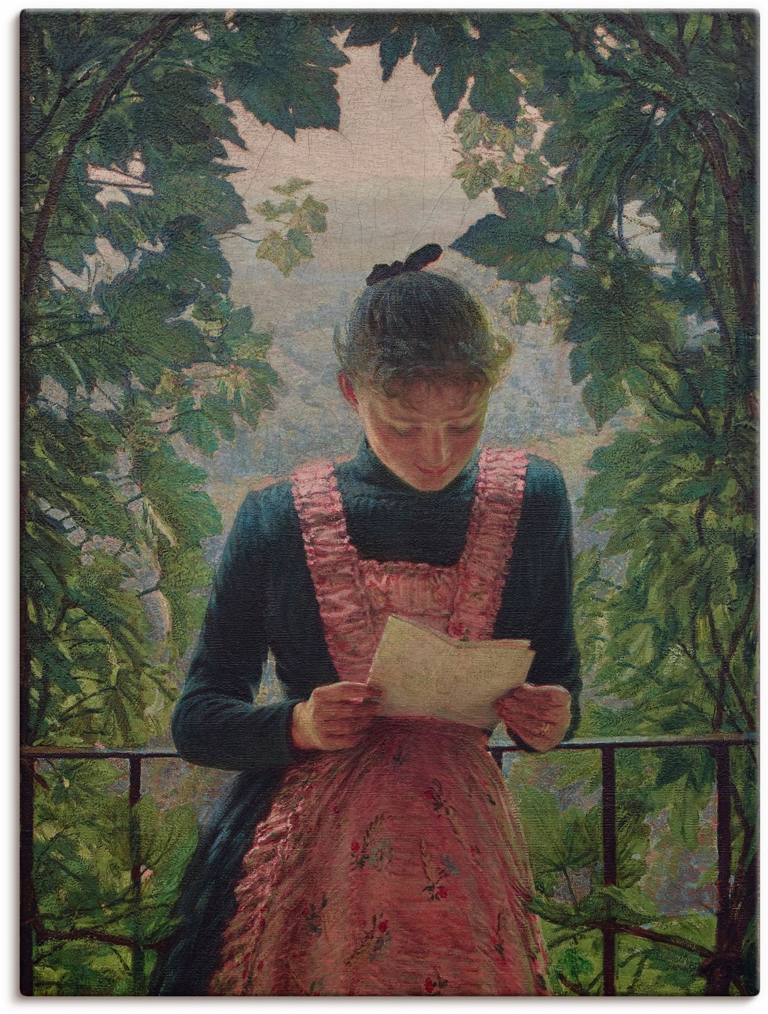 Artland Wandbild »Der erste Brief. 1890«, Bilder von Frauen, (1 St.), als Leinwandbild, Wandaufkleber oder Poster in versch. Grössen von Artland