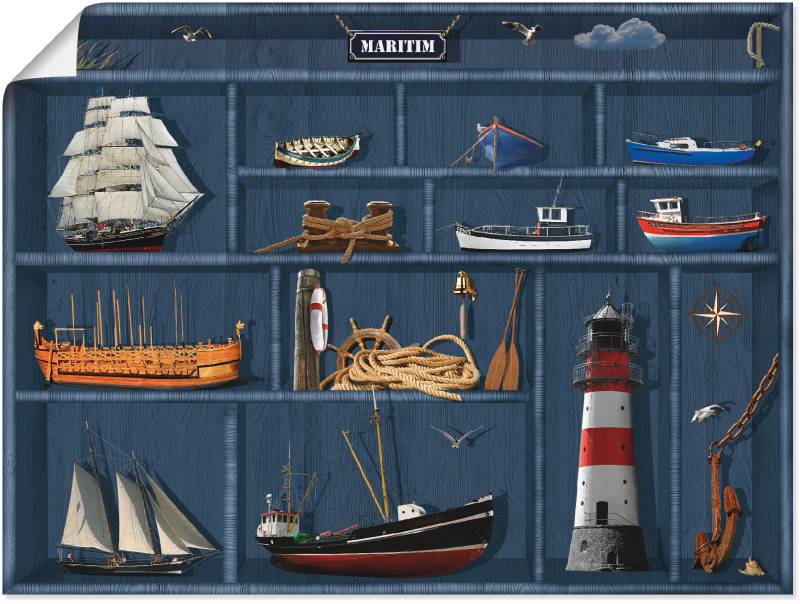 Artland Wandbild »Der maritime Setzkasten«, Arrangements, (1 St.), als Leinwandbild, Poster, Wandaufkleber in verschied. Grössen von Artland