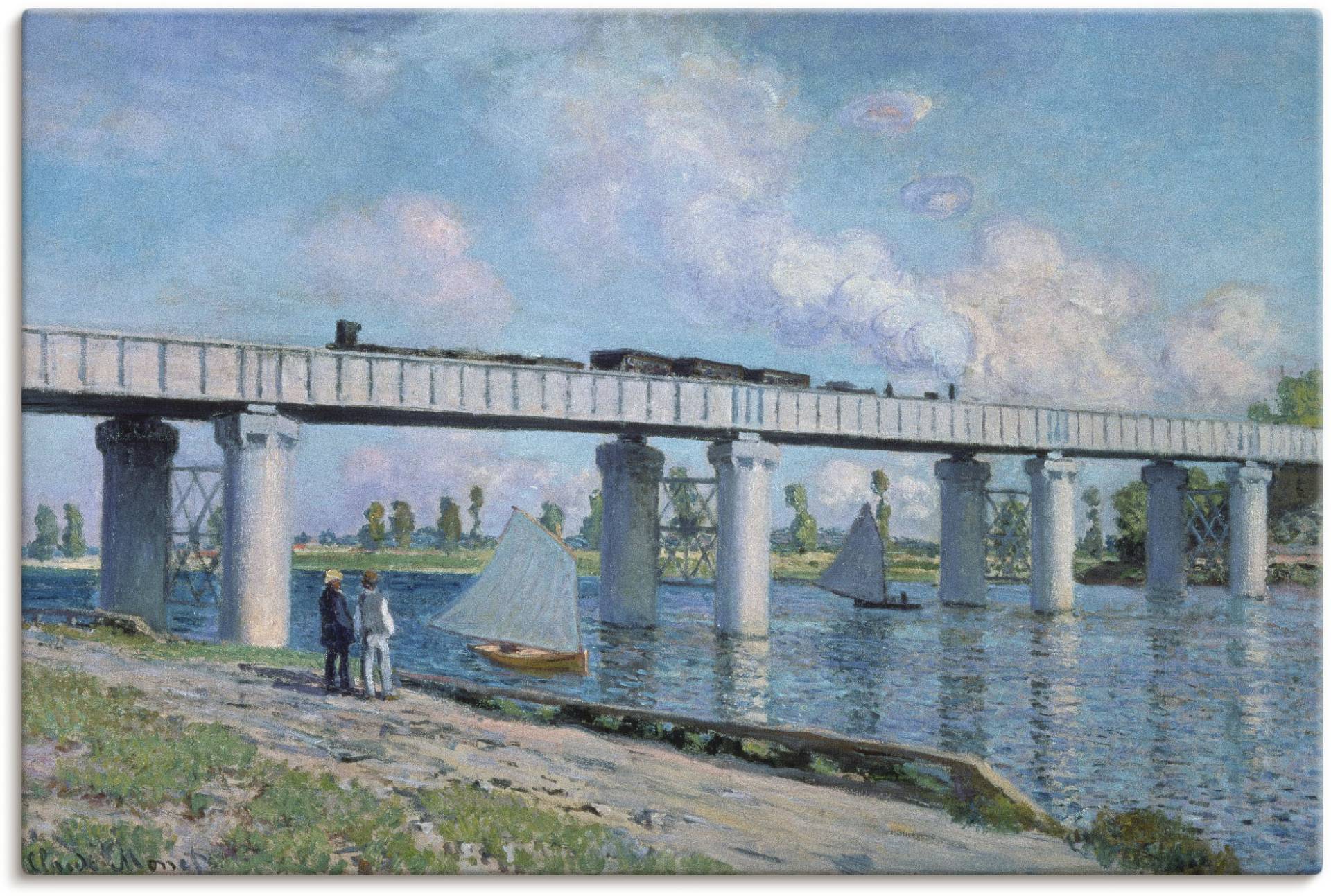 Artland Leinwandbild »Die Eisenbahnbrücke von Argenteuil.«, Brücken, (1 St.), auf Keilrahmen gespannt von Artland