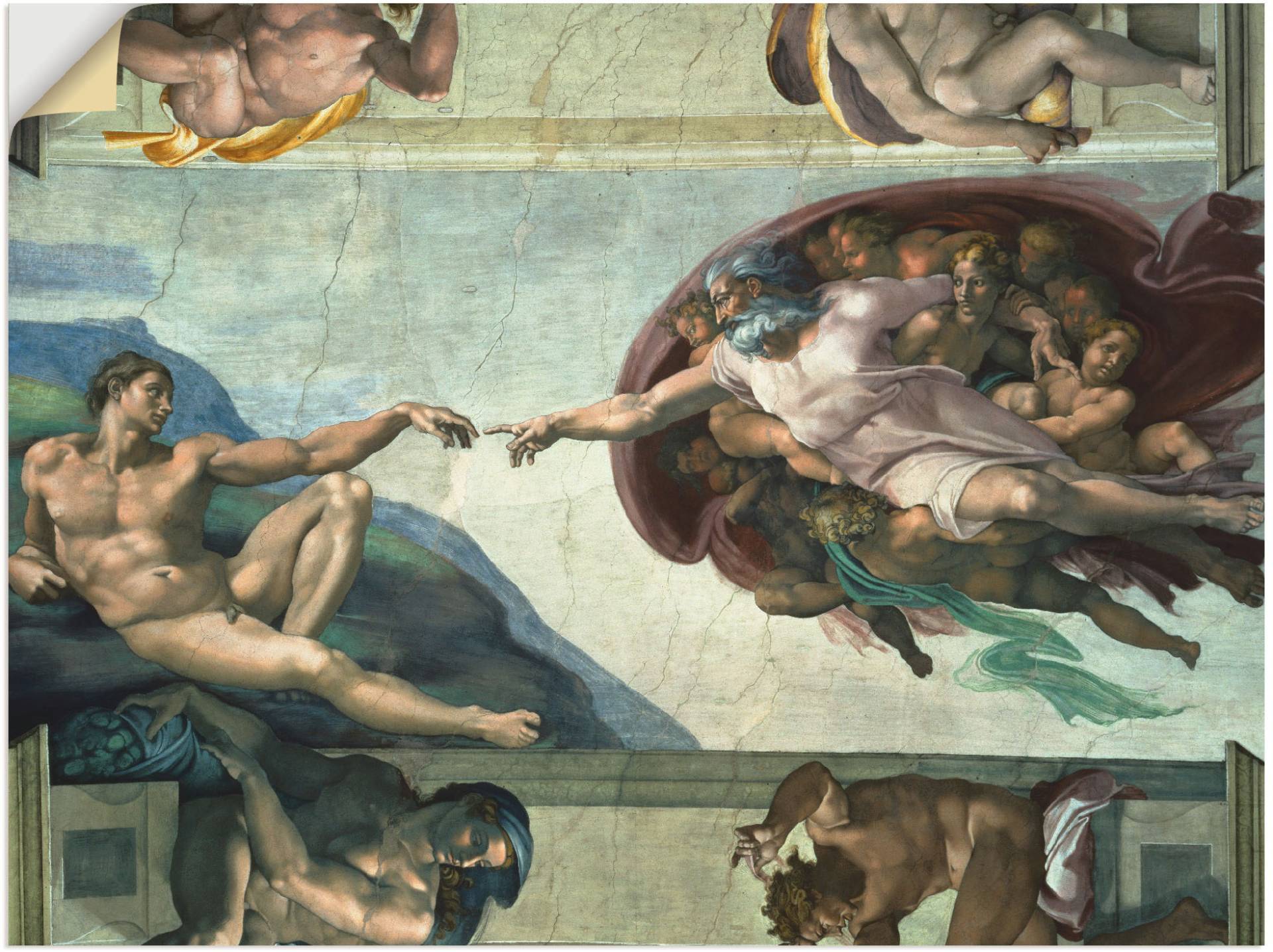 Artland Wandbild »Die Erschaffung des Adam«, Religion, (1 St.), als Leinwandbild, Poster, Wandaufkleber in verschied. Grössen von Artland