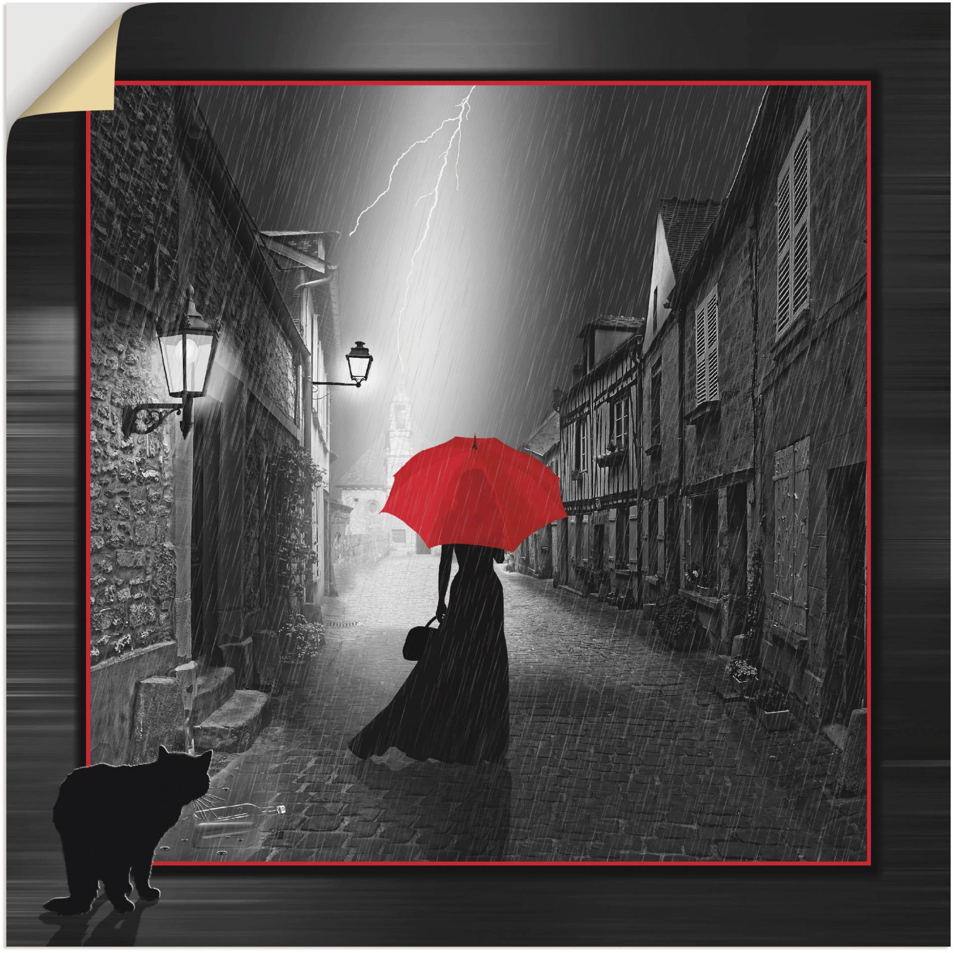 Artland Wandbild »Die Frau mit dem roten Schirm 2«, Frau, (1 St.), als Leinwandbild, Poster, Wandaufkleber in verschied. Grössen Artland Wandbild »Die Frau mit dem roten Schirm 2«, Frau, (1 St.), als Leinwandbild, Poster, Wandaufkleber in verschied. Grössen von Artland