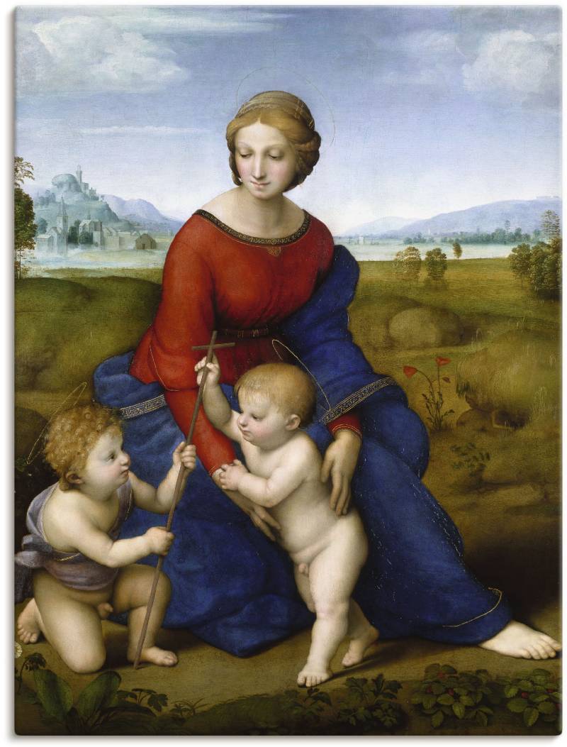 Artland Wandbild »Die Madonna im Grünen.«, Religion, (1 St.), als Leinwandbild, Wandaufkleber oder Poster in versch. Grössen von Artland