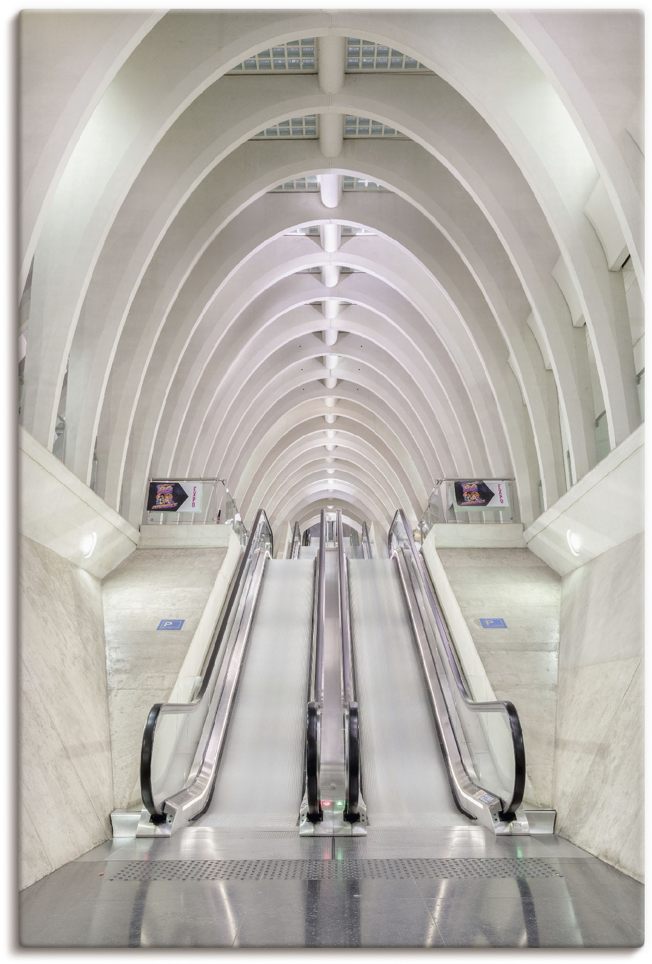 Artland Leinwandbild »Die Rolltreppe«, Elemente der Architektur, (1 St.), auf Keilrahmen gespannt von Artland