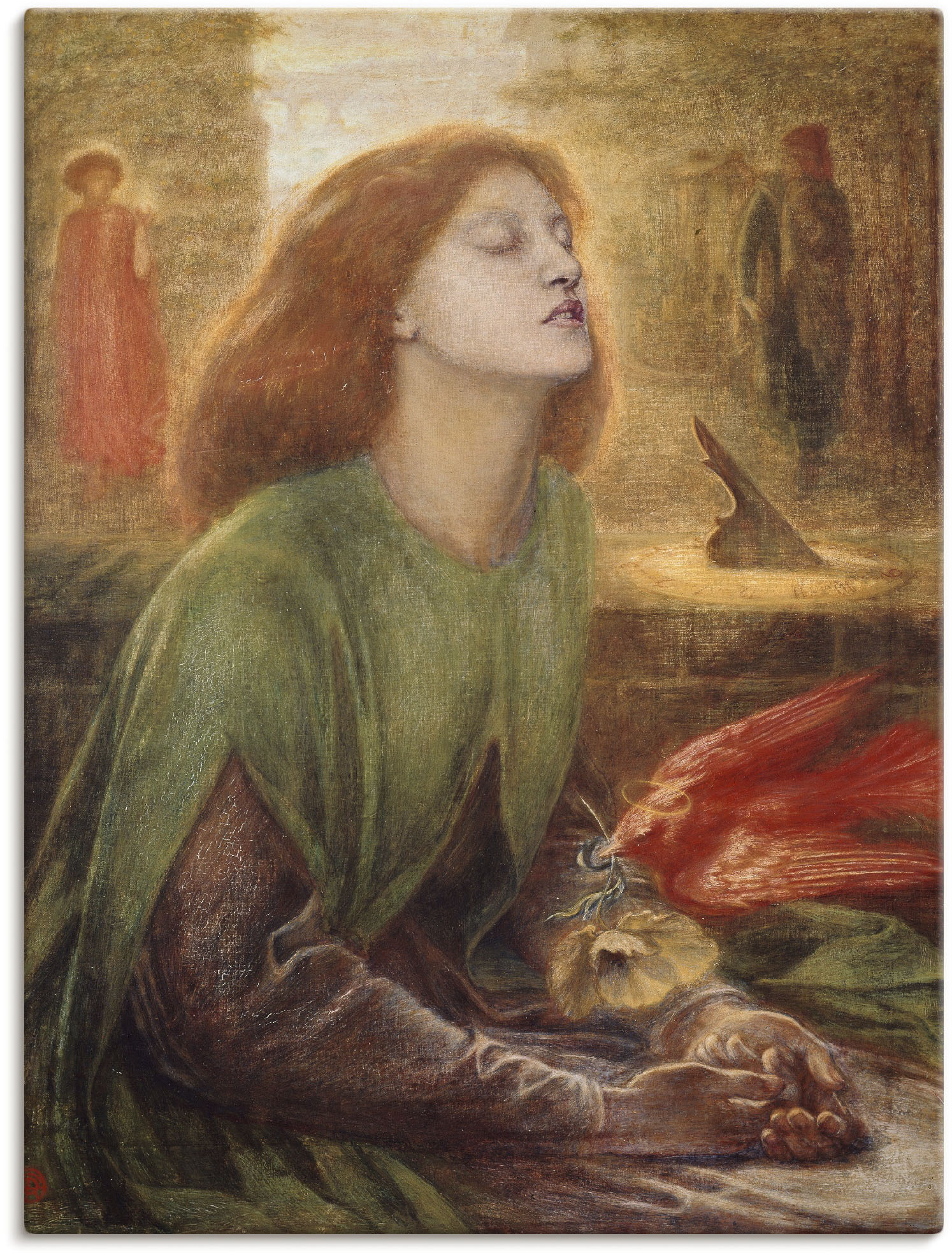 Artland Leinwandbild »Die betende Beatrice. 1863.«, Frau, (1 St.), auf Keilrahmen gespannt von Artland