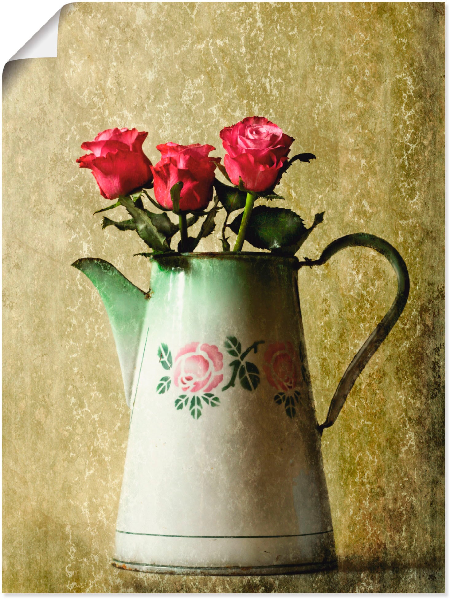 Artland Wandbild »Drei Rosen in einer alten Kanne«, Arrangements, (1 St.), als Poster in verschied. Grössen Artland Wandbild »Drei Rosen in einer alten Kanne«, Arrangements, (1 St.), als Poster in verschied. Grössen von Artland