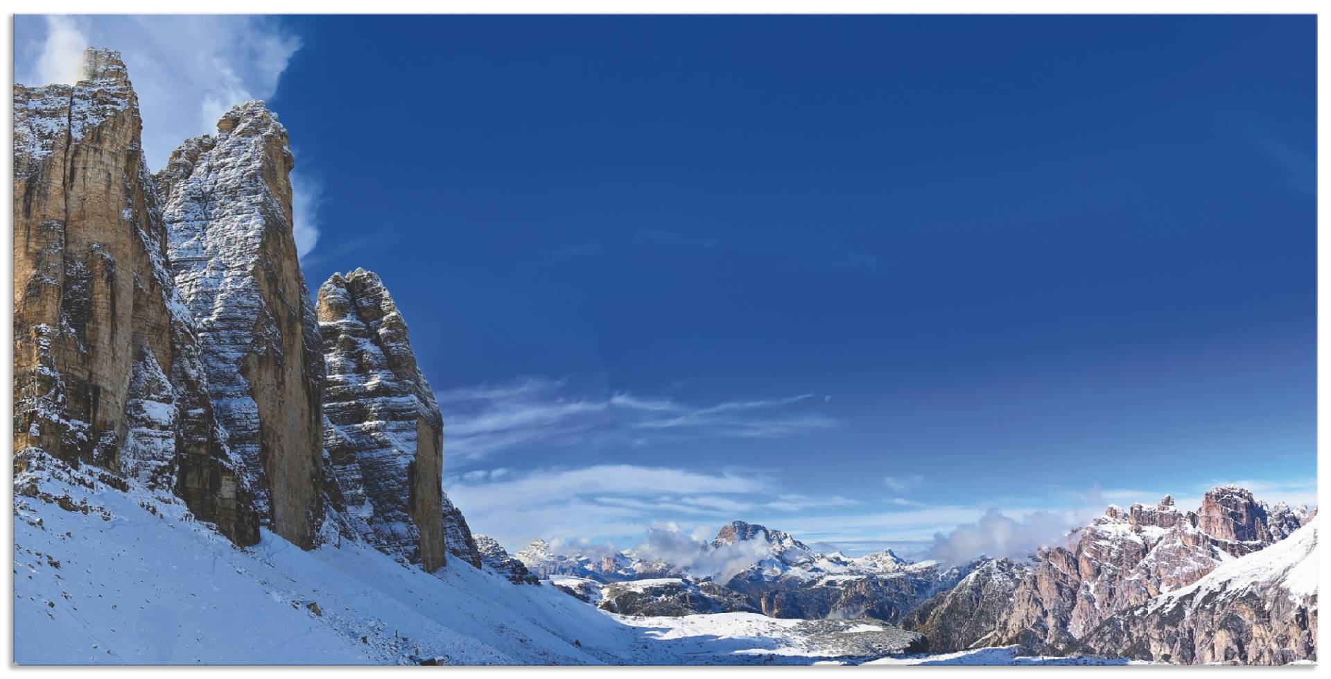Artland Wandbild »Drei Zinnen Umrundung in den Dolomiten«, Himmel, (1 St.), als Alubild, Outdoorbild, Wandaufkleber in verschied. Grössen von Artland