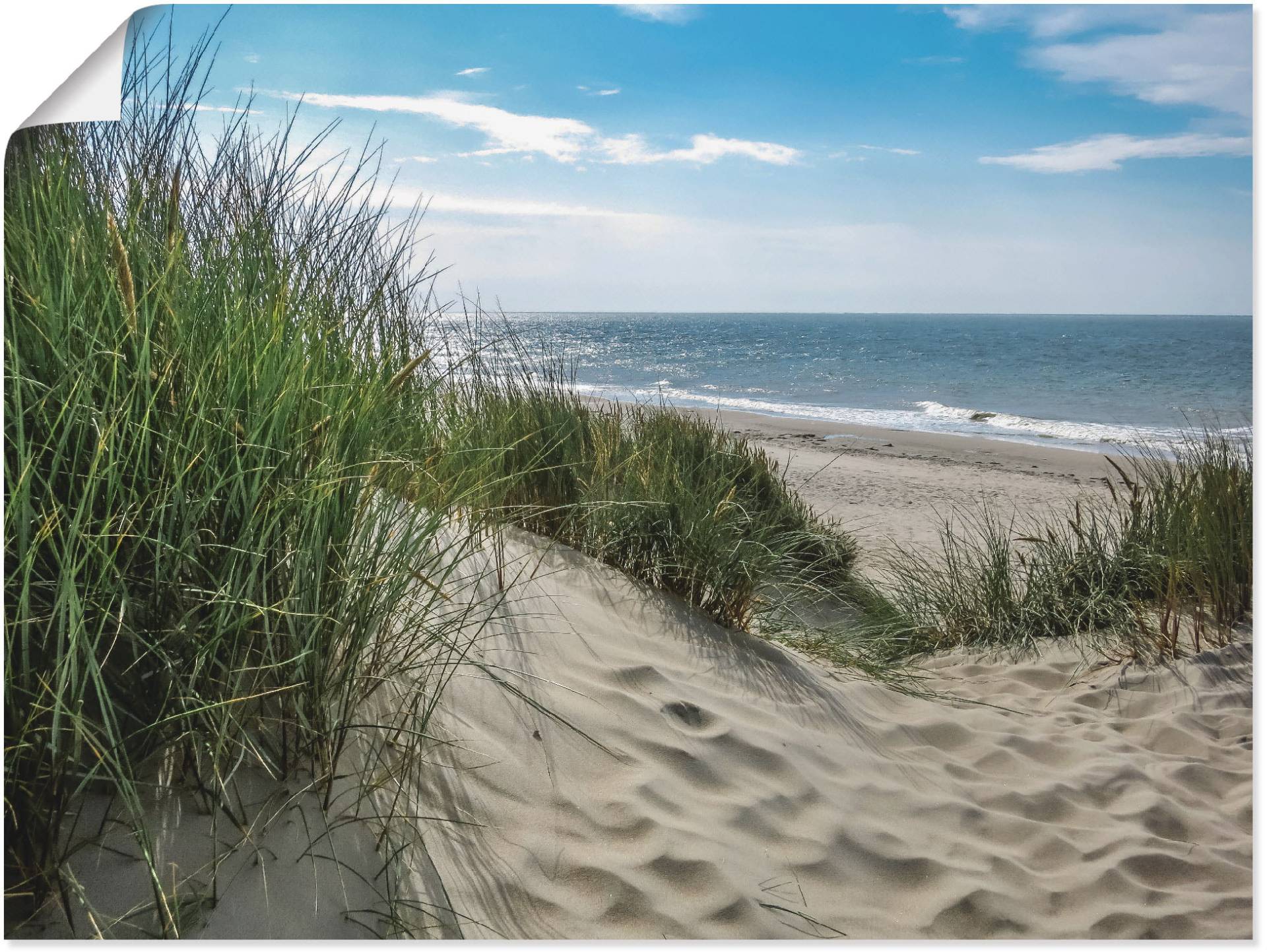 Artland Wandbild »Dünenlandschaft im Sommer an der Nordsee«, Strand, (1 St.), als Alubild, Outdoorbild, Leinwandbild, Poster, Wandaufkleber Artland Wandbild »Dünenlandschaft im Sommer an der Nordsee«, Strand, (1 St.), als Alubild, Outdoorbild, Leinwandbild, Poster, Wandaufkleber von Artland