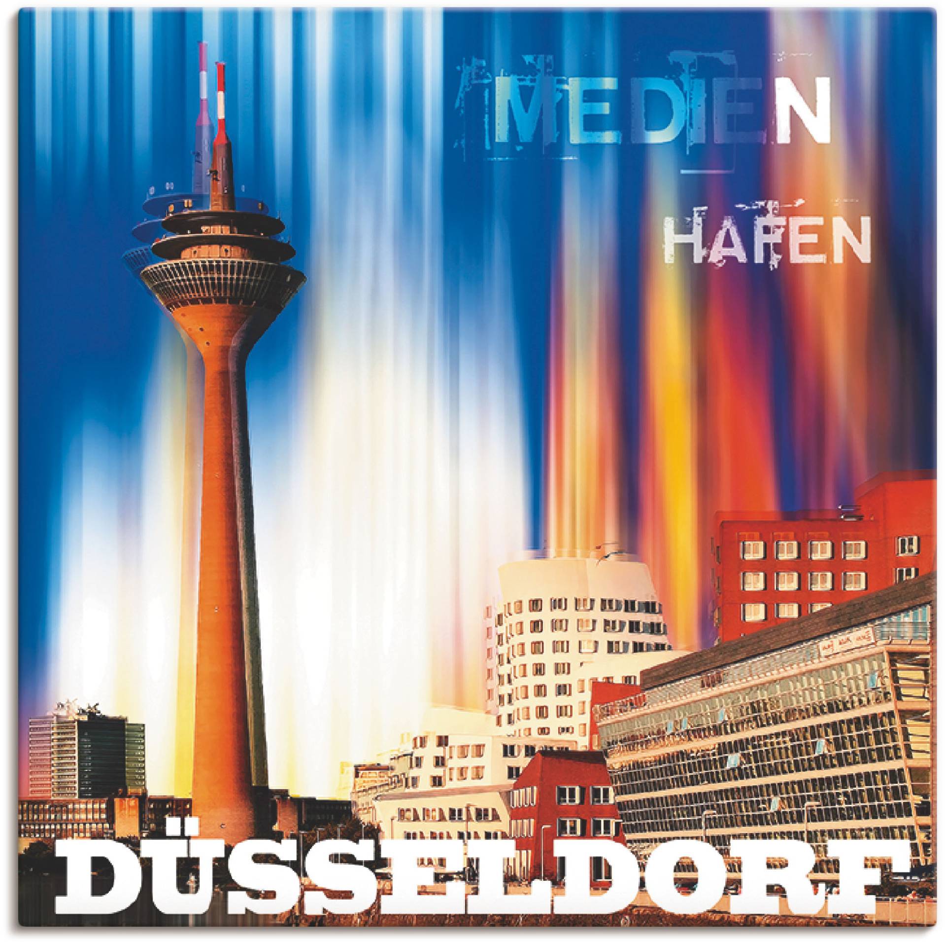 Artland Leinwandbild »Düsseldorf Skyline Abstrakt 03«, Deutschland, (1 St.), auf Keilrahmen gespannt Artland Leinwandbild »Düsseldorf Skyline Abstrakt 03«, Deutschland, (1 St.), auf Keilrahmen gespannt von Artland