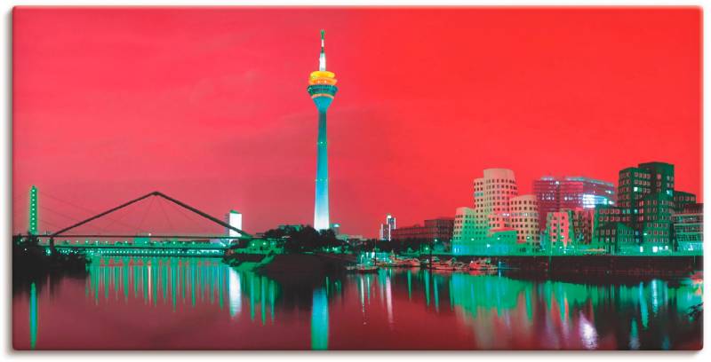 Artland Wandbild »Düsseldorf Skyline V«, Deutschland, (1 St.), als Leinwandbild, Wandaufkleber oder Poster in versch. Grössen von Artland