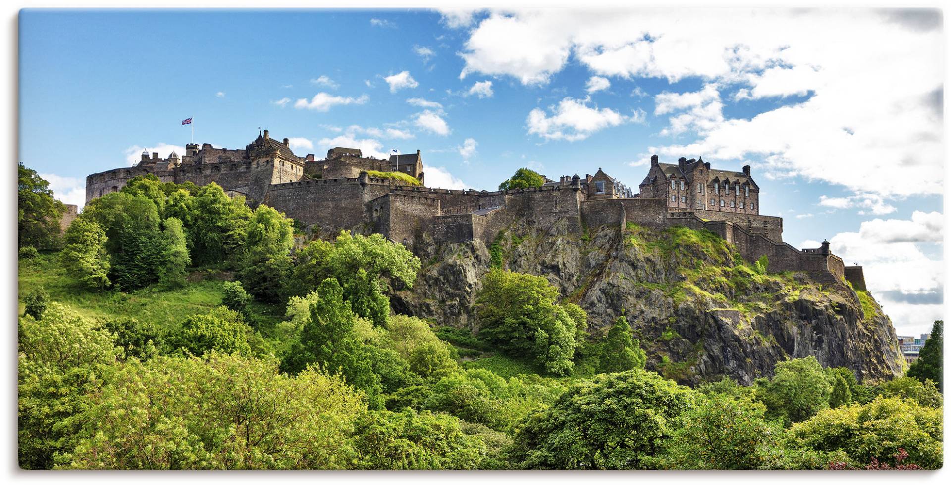 Artland Wandbild »Edinburgh Caste in Schottland«, Gebäude, (1 St.), als Alubild, Leinwandbild, Wandaufkleber oder Poster in versch. Grössen von Artland