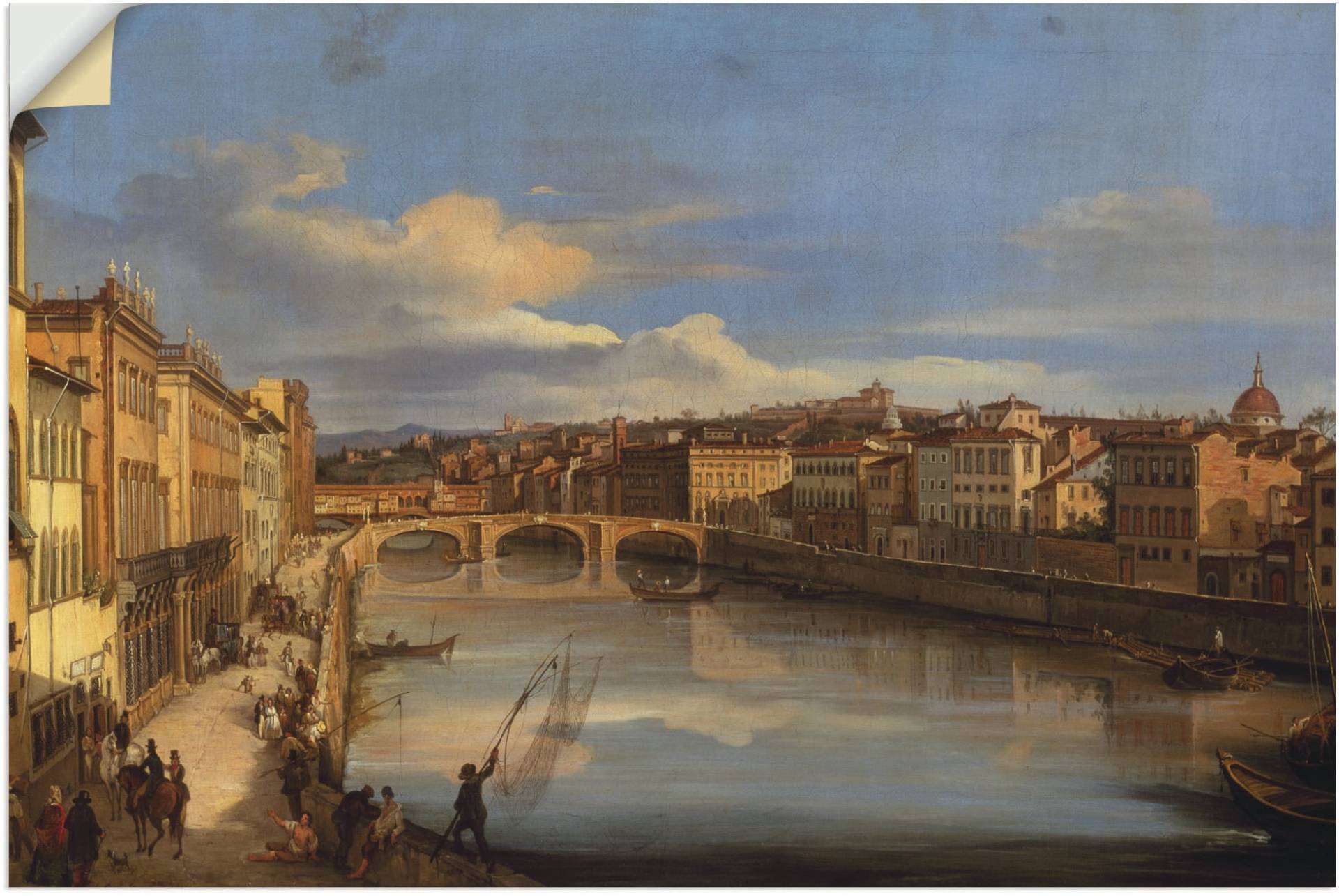 Artland Wandbild »Ein Blick auf den Arno«, Florenz, (1 St.), als Leinwandbild, Poster, Wandaufkleber in verschied. Grössen von Artland