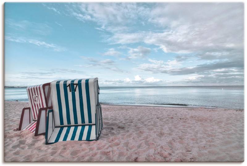 Artland Wandbild »Einsame Strandkörbe am Ostseestrand«, Strand, (1 St.), als Leinwandbild, Poster in verschied. Grössen von Artland