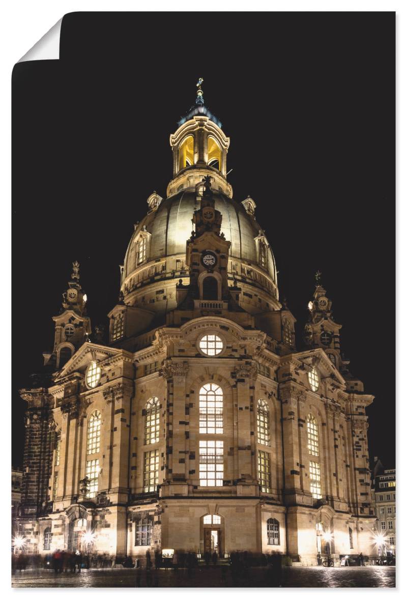 Artland Wandbild »Erleuchtete Frauenkirche in Dresden«, Gebäude, (1 St.), als Leinwandbild, Poster in verschied. Grössen von Artland