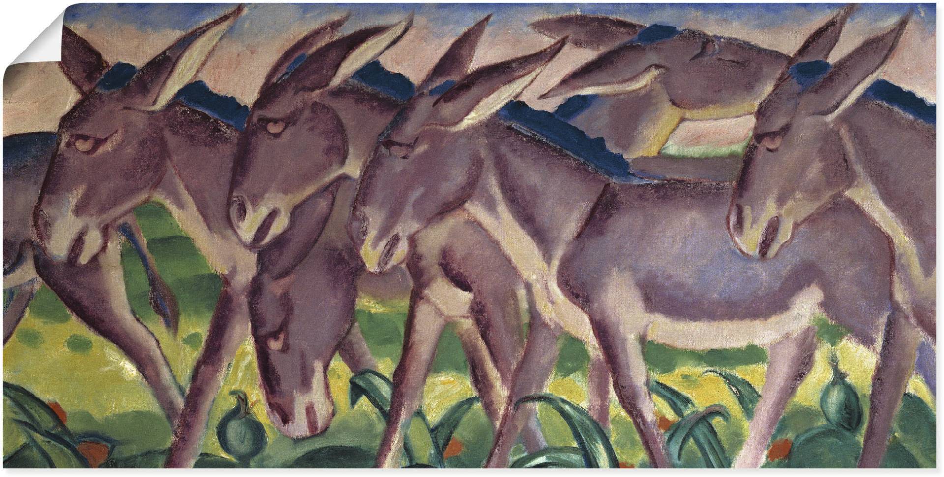 Artland Kunstdruck »Eselsfries. 1911«, Haustiere, (1 St.), als Alubild, Leinwandbild, Wandaufkleber oder Poster in versch. Grössen von Artland