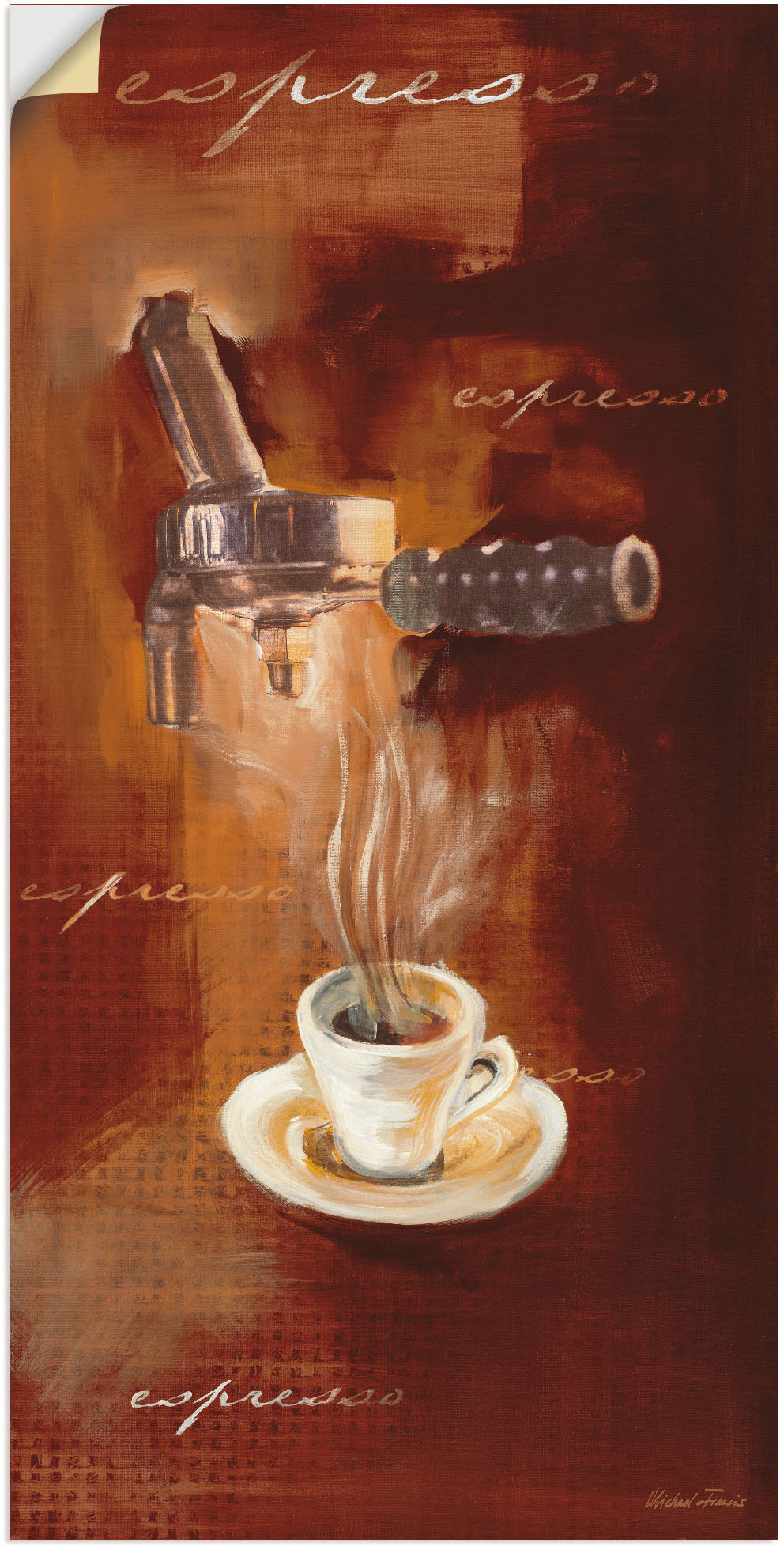 Artland Wandbild »Espresso I«, Getränke, (1 St.), als Alubild, Outdoorbild, Leinwandbild, Poster, Wandaufkleber von Artland