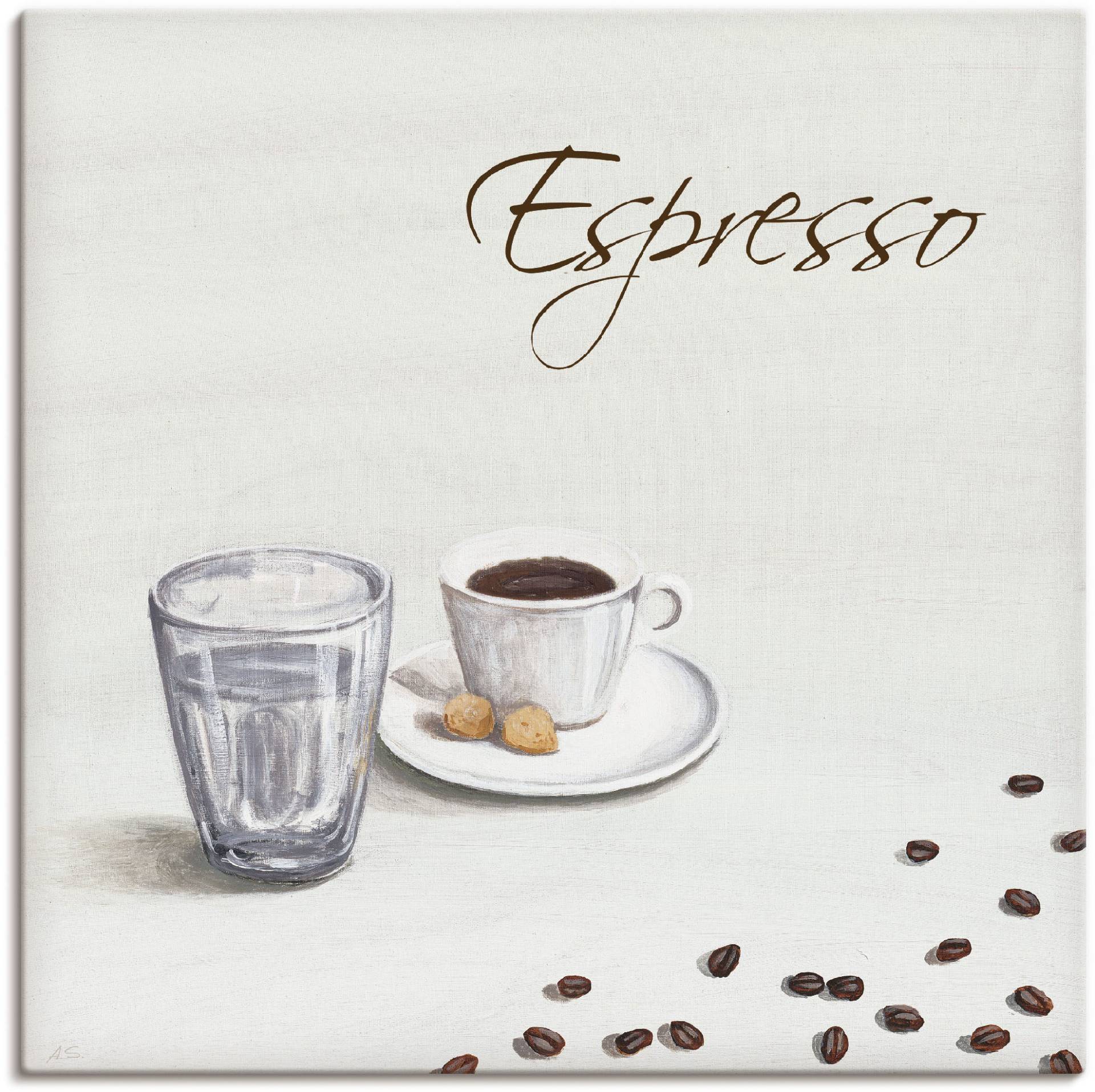 Artland Leinwandbild »Espresso III«, Getränke, (1 St.), auf Keilrahmen gespannt von Artland