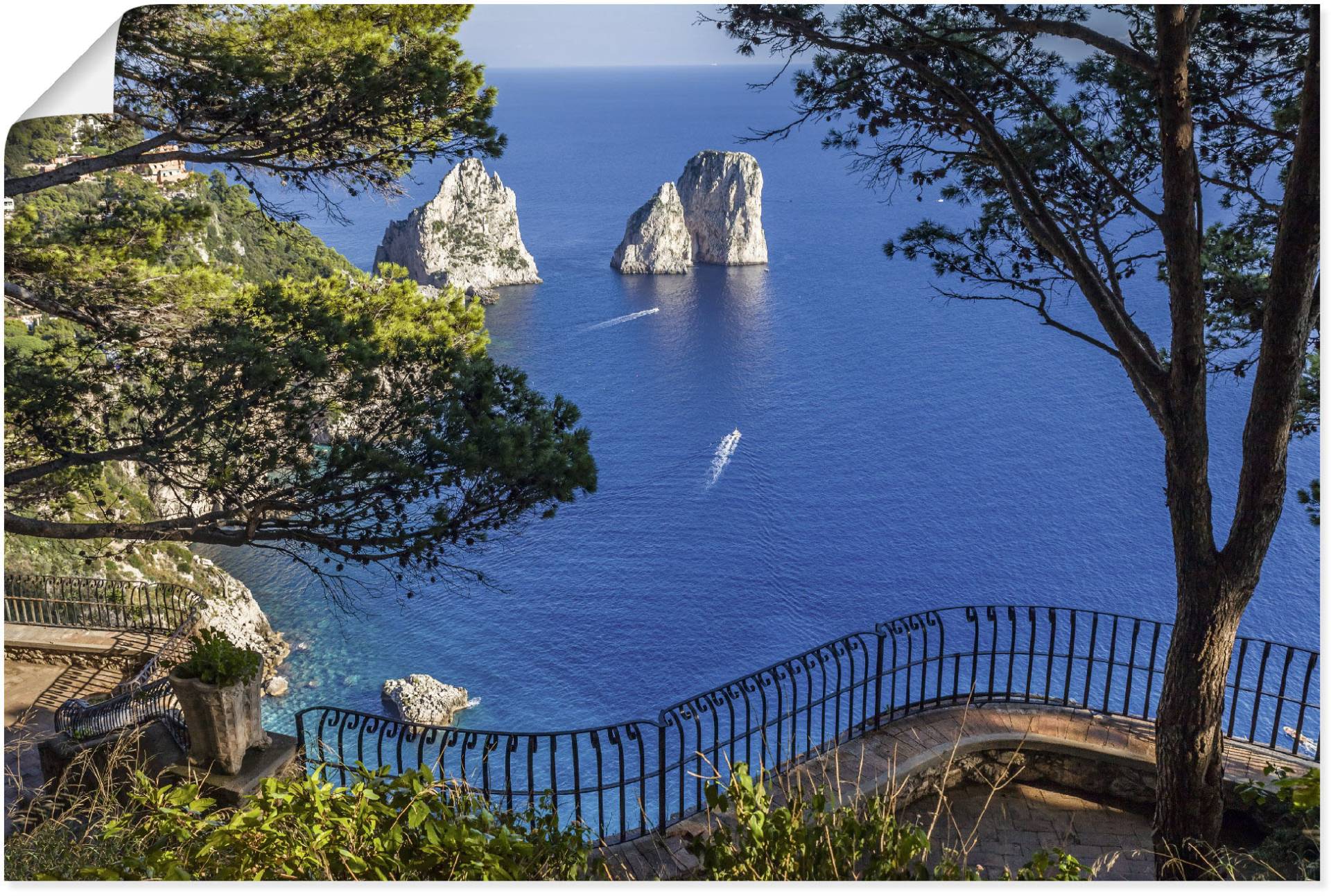 Artland Wandbild »Faraglione-Felsen auf Capri, Italien«, Meer Bilder, (1 St.), als Alubild, Outdoorbild, Leinwandbild, Poster, Wandaufkleber von Artland