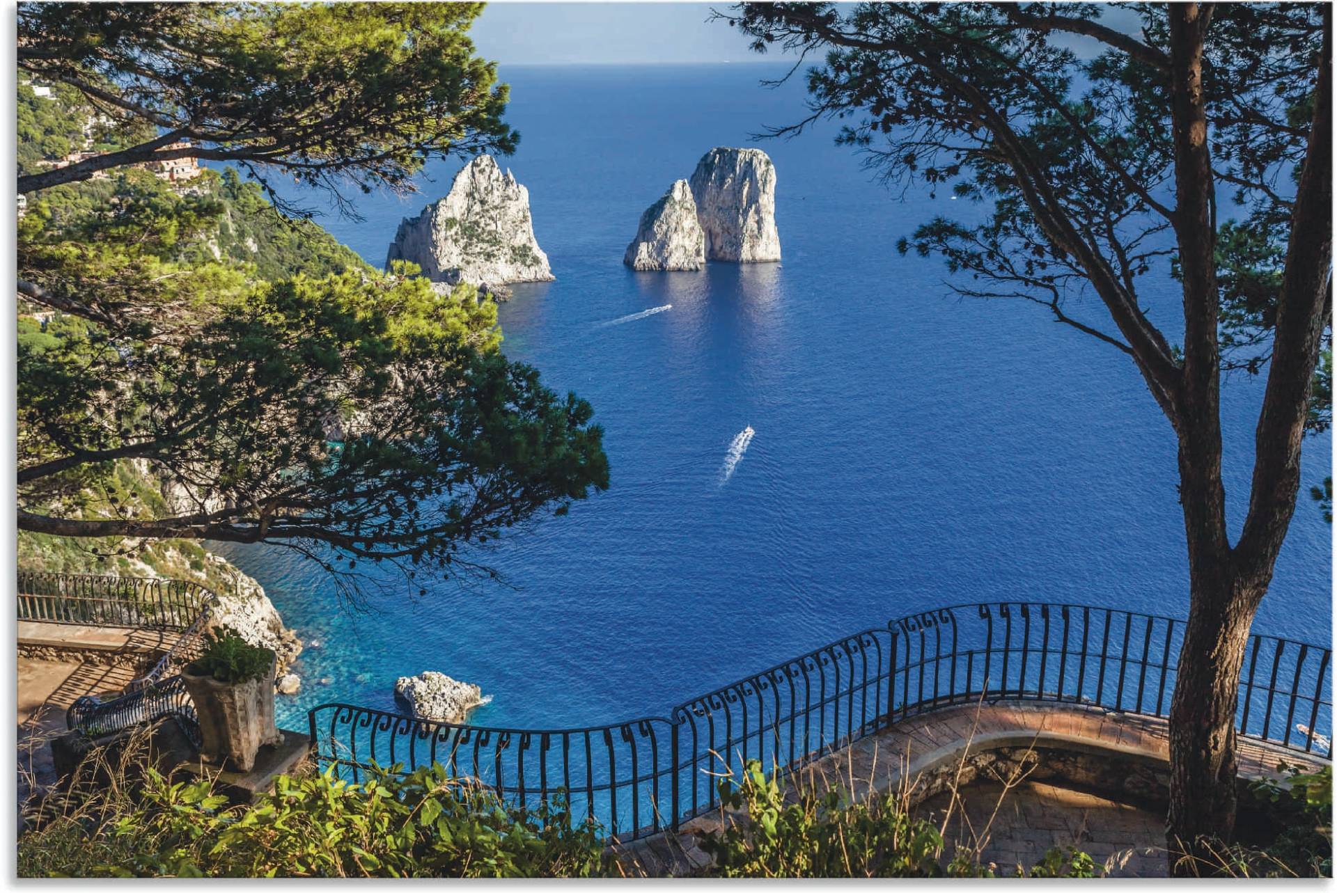 Artland Wandbild »Faraglione-Felsen auf Capri, Italien«, Meer Bilder, (1 St.), als Alubild, Outdoorbild, Leinwandbild, Poster, Wandaufkleber von Artland