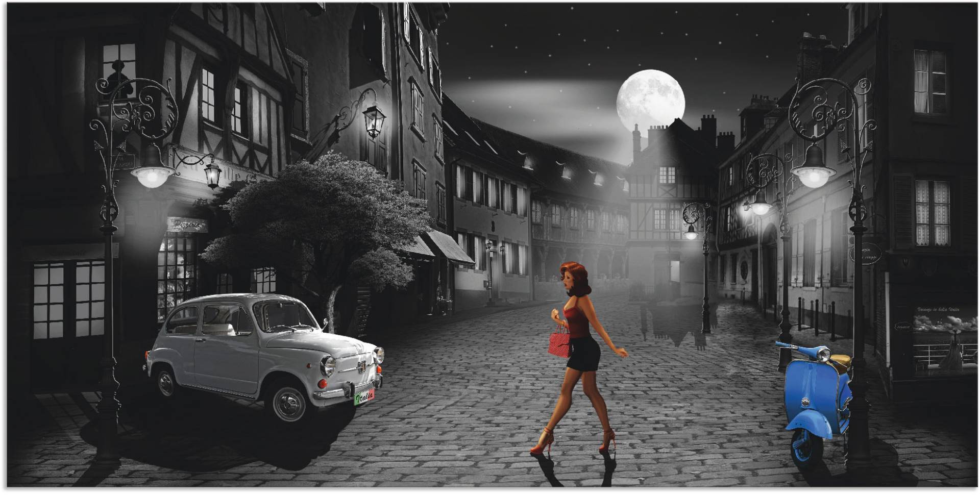 Artland Wandbild »Feierabend in bella Italia«, Frau, (1 St.), als Alubild, Outdoorbild, Leinwandbild, Poster, Wandaufkleber Artland Wandbild »Feierabend in bella Italia«, Frau, (1 St.), als Alubild, Outdoorbild, Leinwandbild, Poster, Wandaufkleber von Artland