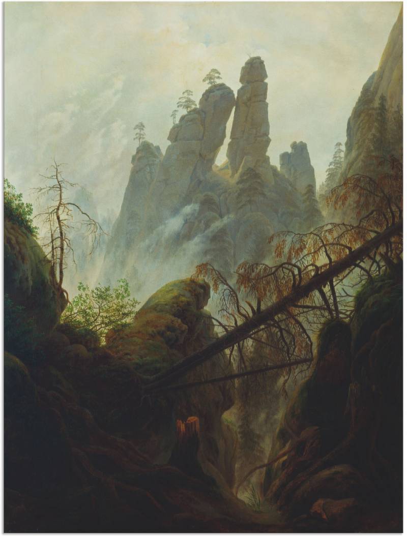 Artland Wandbild »Felsenschlucht. 1822/23«, Felsen, (1 St.), als Alubild, Leinwandbild, Wandaufkleber oder Poster in versch. Grössen von Artland