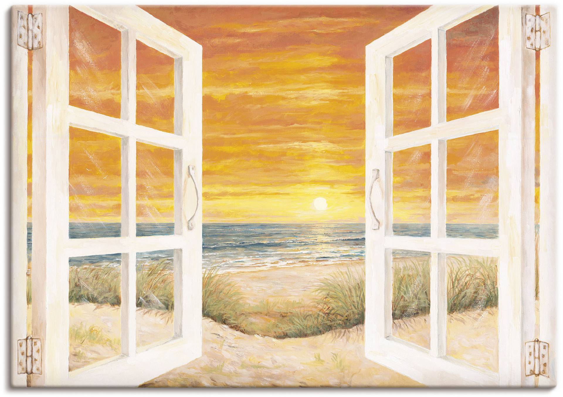 Artland Wandbild »Fenster zum Meer«, Meer Bilder, (1 St.), als Alubild, Outdoorbild, Leinwandbild, Wandaufkleber, versch. Grössen von Artland