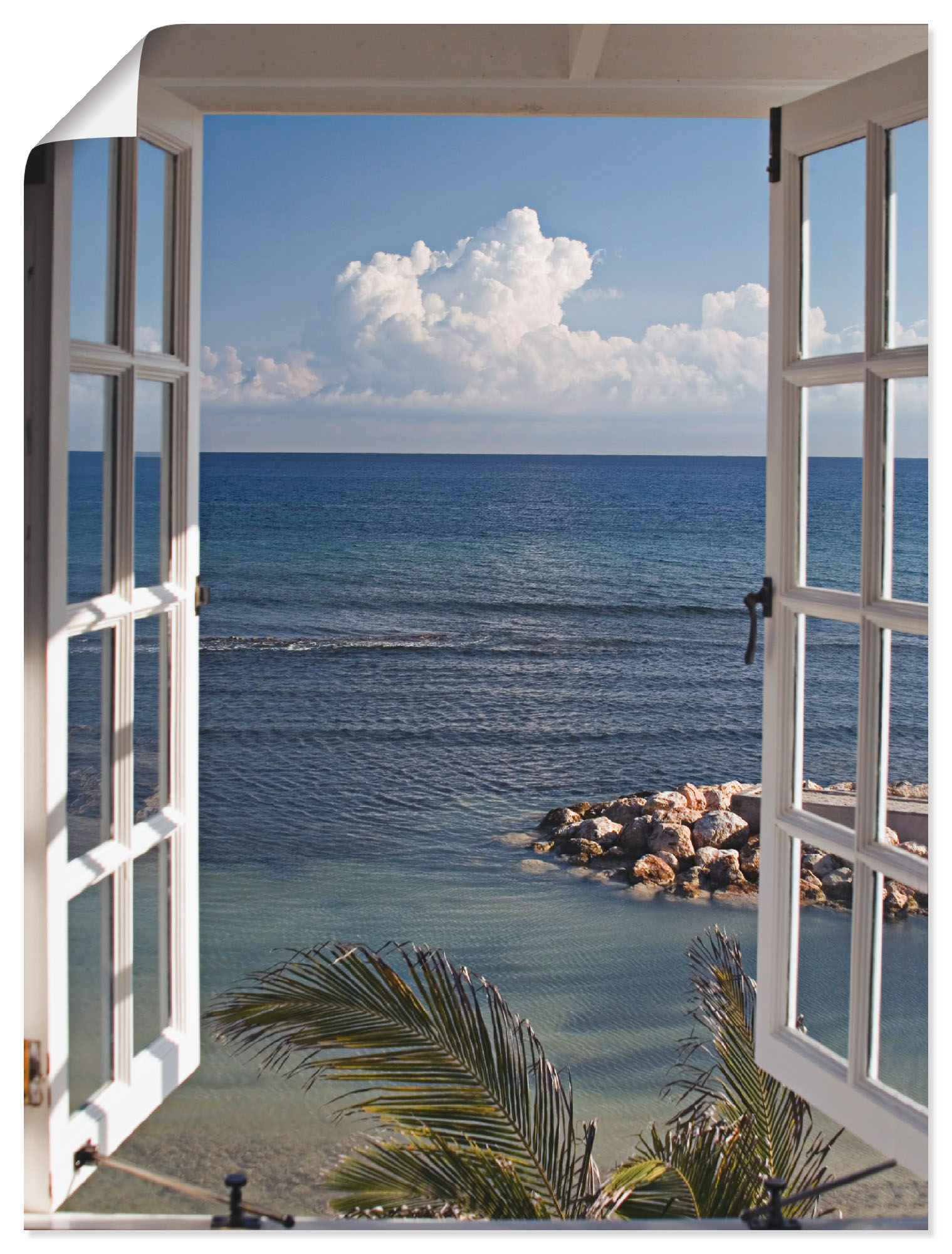 Artland Wandbild »Fenster zum Paradies«, Fensterblick, (1 St.), als Alubild, Outdoorbild, Leinwandbild, Poster, Wandaufkleber von Artland