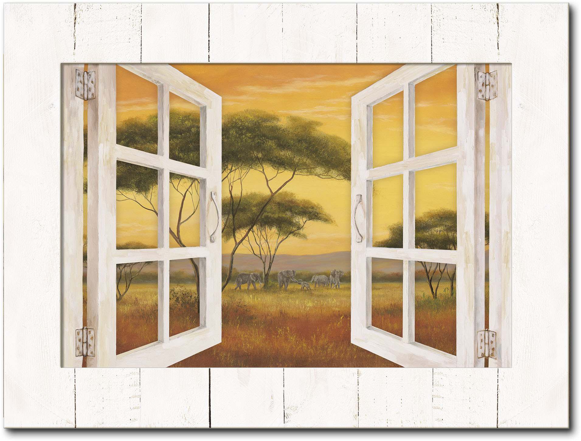 Artland Wandbild »Fensterblick - Afrikalandschaft«, Afrika, (1 St.) von Artland