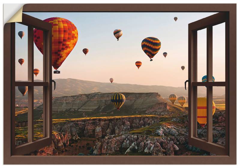 Artland Wandbild »Fensterblick Kappadokien Ballonfahrt«, Ballonfahren, (1 St.), als Leinwandbild, Poster, Wandaufkleber in verschied. Grössen von Artland