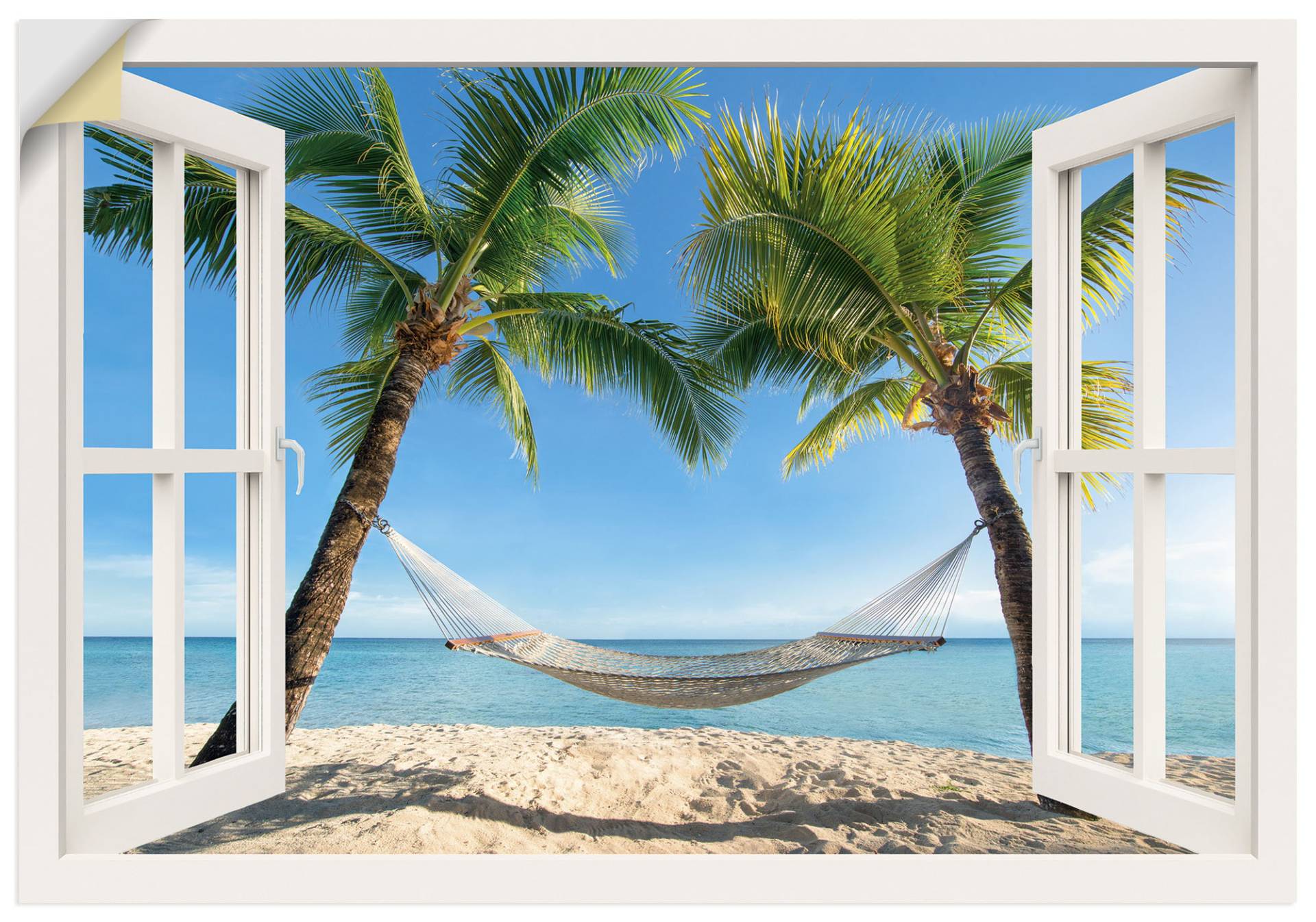 Artland Wandbild »Fensterblick Palmenstrand Karibik«, Amerika, (1 St.), als Alubild, Outdoorbild, Leinwandbild, Poster, Wandaufkleber Artland Wandbild »Fensterblick Palmenstrand Karibik«, Amerika, (1 St.), als Alubild, Outdoorbild, Leinwandbild, Poster, Wandaufkleber von Artland