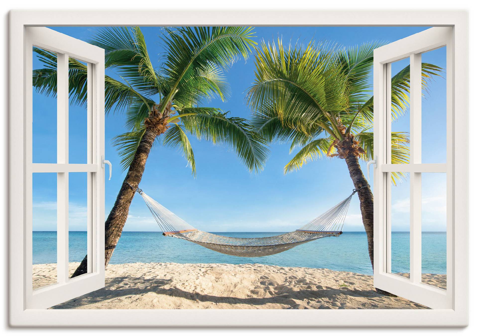 Artland Wandbild »Fensterblick Palmenstrand Karibik«, Amerika, (1 St.), als Alubild, Outdoorbild, Leinwandbild, Poster, Wandaufkleber Artland Wandbild »Fensterblick Palmenstrand Karibik«, Amerika, (1 St.), als Alubild, Outdoorbild, Leinwandbild, Poster, Wandaufkleber von Artland