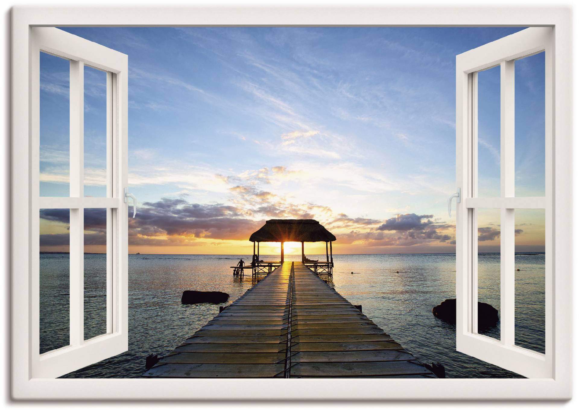 Artland Wandbild »Fensterblick Steg im Gegenlicht«, Fensterblick, (1 St.), als Leinwandbild, Poster in verschied. Grössen Artland Wandbild »Fensterblick Steg im Gegenlicht«, Fensterblick, (1 St.), als Leinwandbild, Poster in verschied. Grössen von Artland