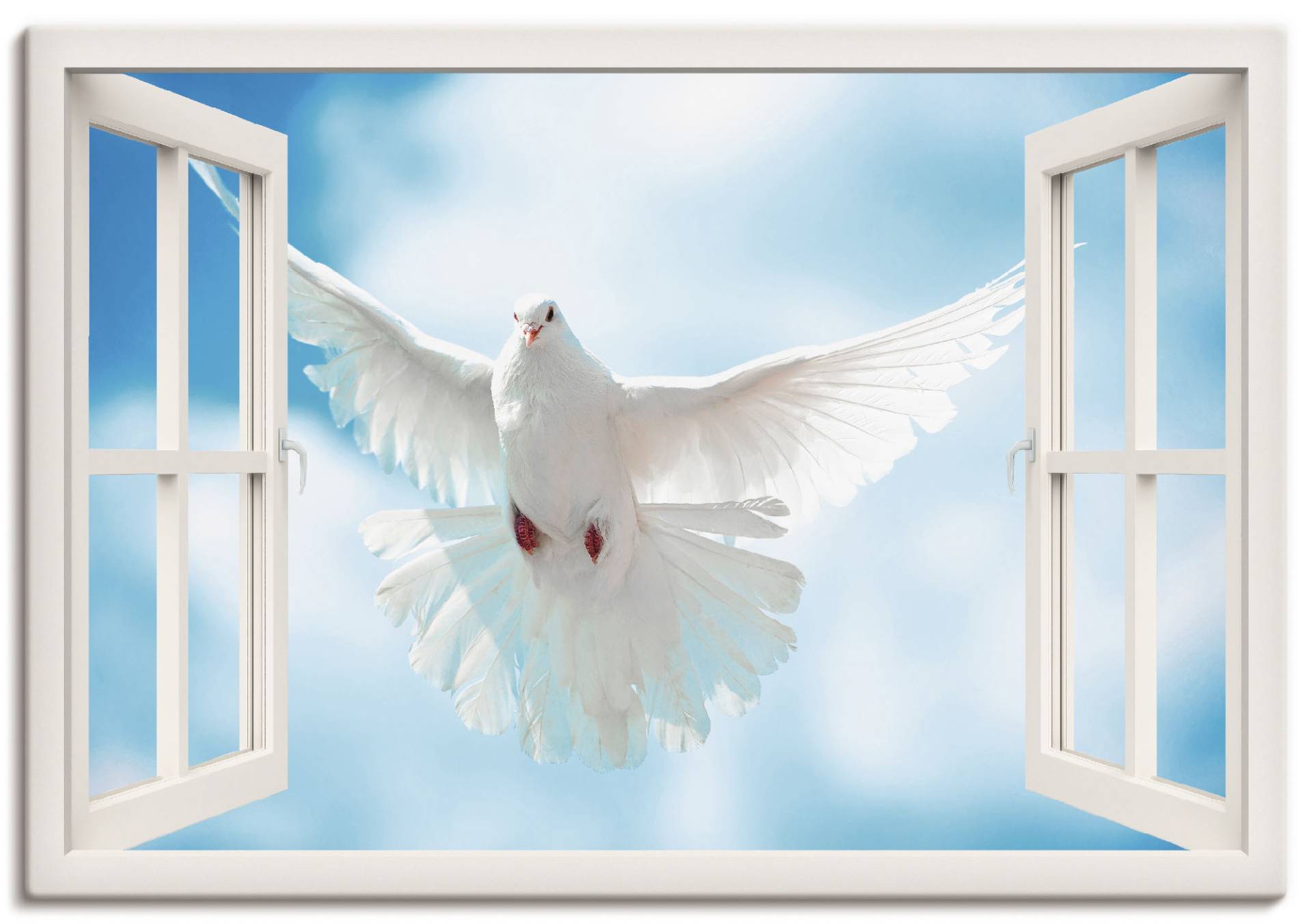 Artland Wandbild »Fensterblick Taube vor der Sonne«, Vögel, (1 St.), als Leinwandbild, Wandaufkleber in verschied. Grössen Artland Wandbild »Fensterblick Taube vor der Sonne«, Vögel, (1 St.), als Leinwandbild, Wandaufkleber in verschied. Grössen von Artland