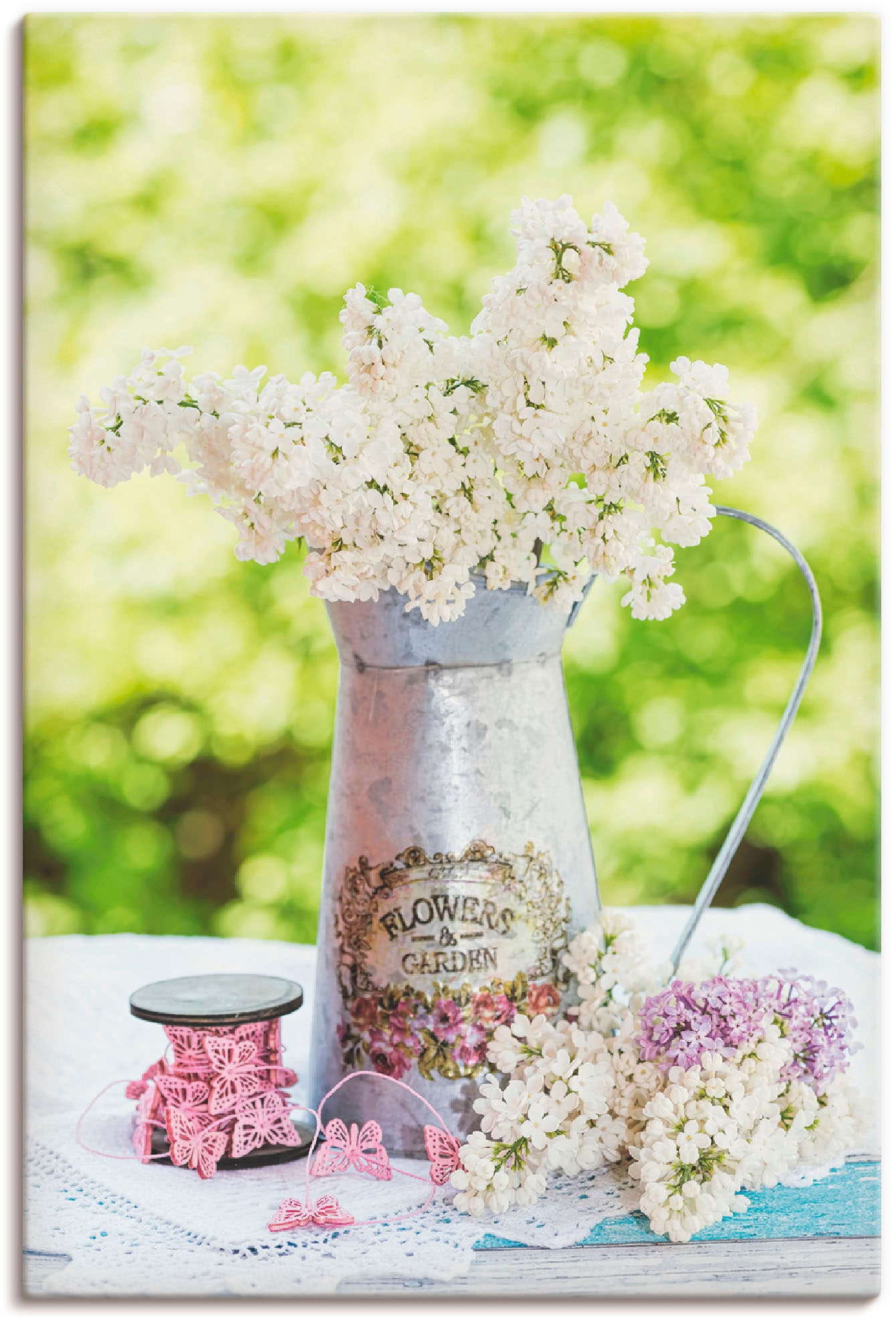 Artland Wandbild »Flieder und Shabby Chic Stillleben«, Blumen, (1 St.), als Alubild, Outdoorbild, Leinwandbild, Poster, Wandaufkleber Artland Wandbild »Flieder und Shabby Chic Stillleben«, Blumen, (1 St.), als Alubild, Outdoorbild, Leinwandbild, Poster, Wandaufkleber von Artland