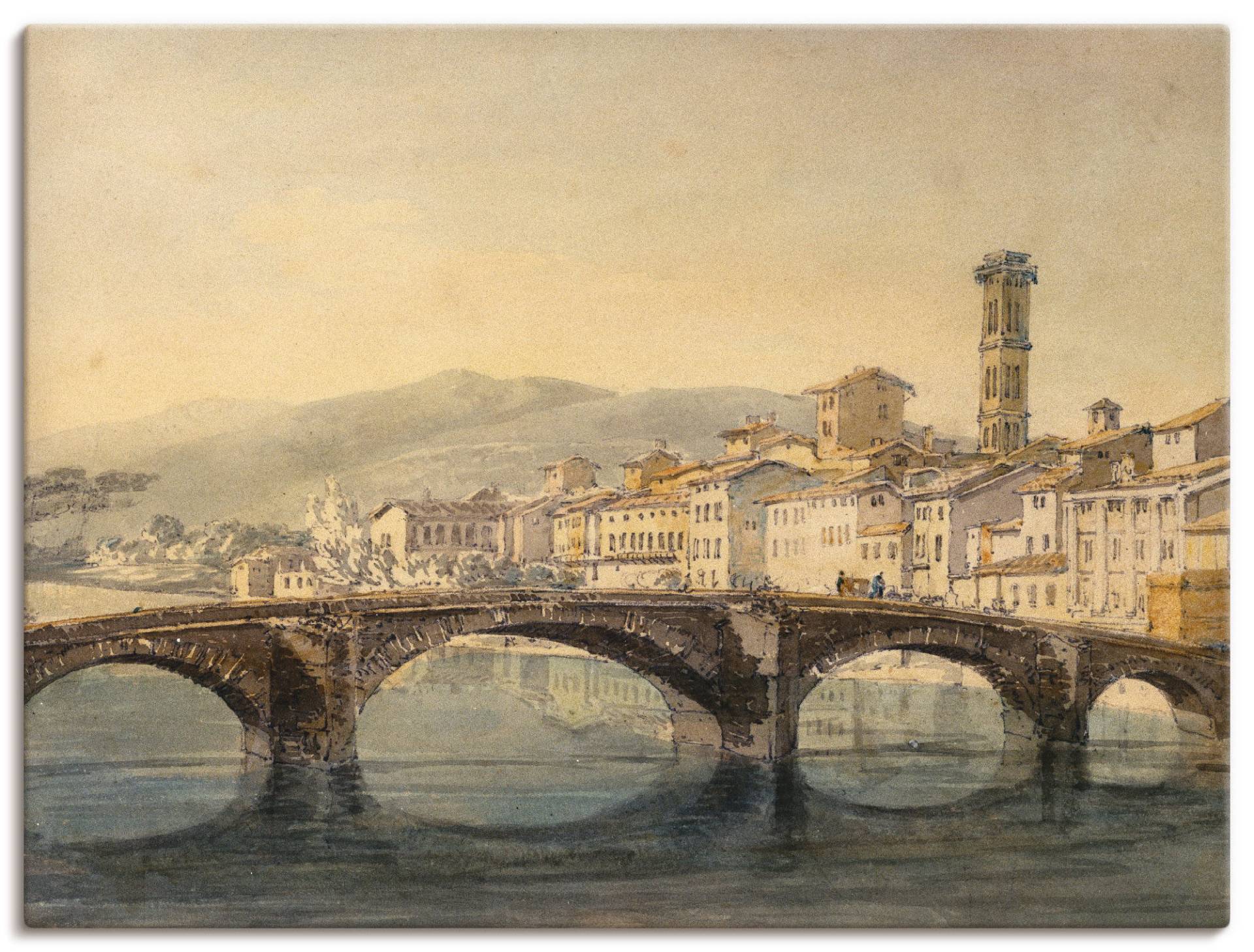 Artland Wandbild »Florenz, Ponte Santa Trinita«, Brücken, (1 St.), als Leinwandbild, Wandaufkleber oder Poster in versch. Grössen von Artland