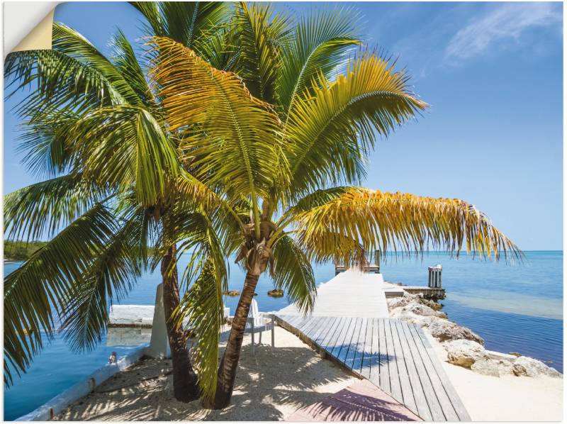 Artland Wandbild »Florida Keys Himmlischer Blick«, Strand, (1 St.), als Leinwandbild, Wandaufkleber in verschied. Grössen von Artland