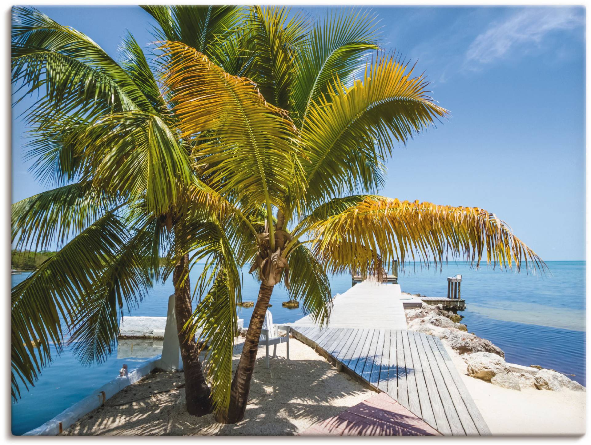 Artland Wandbild »Florida Keys Himmlischer Blick«, Strand, (1 St.), als Leinwandbild, Wandaufkleber in verschied. Grössen von Artland