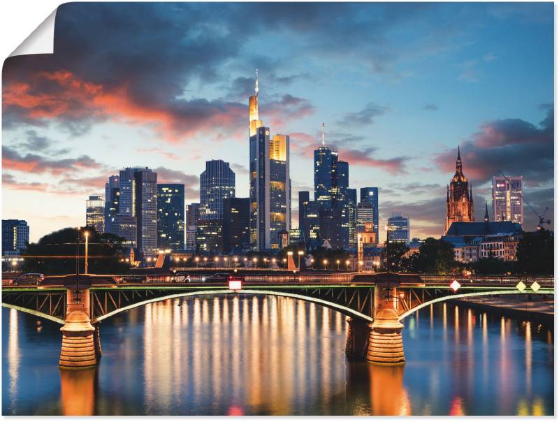 Artland Wandbild »Frankfurt am Main Skyline II«, Deutschland, (1 St.), als Alubild, Outdoorbild, Leinwandbild, Poster in verschied. Grössen von Artland