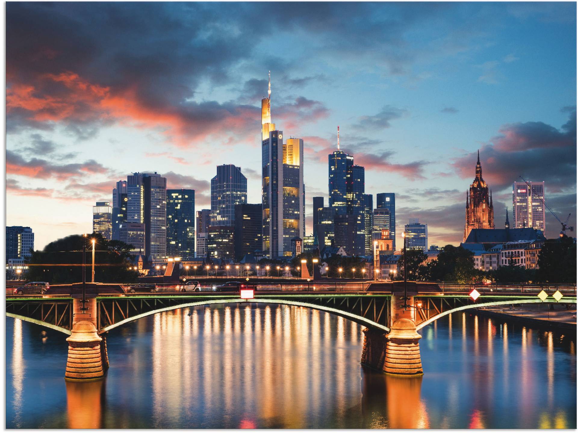 Artland Wandbild »Frankfurt am Main Skyline II«, Deutschland, (1 St.), als Alubild, Outdoorbild, Leinwandbild, Poster in verschied. Grössen von Artland