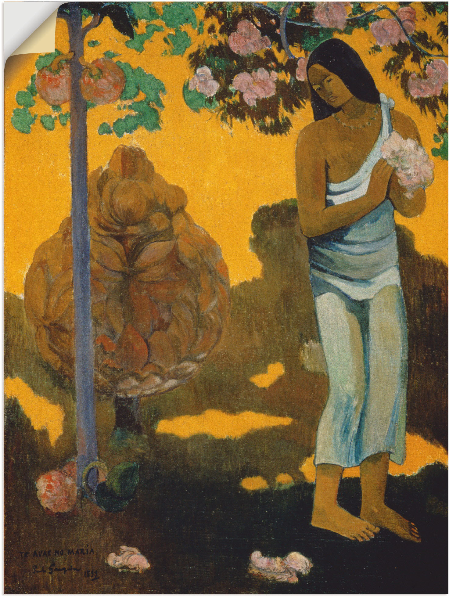 Artland Wandbild »Frau mit Frühlingsblüten«, Frau, (1 St.), als Leinwandbild, Wandaufkleber oder Poster in versch. Grössen von Artland