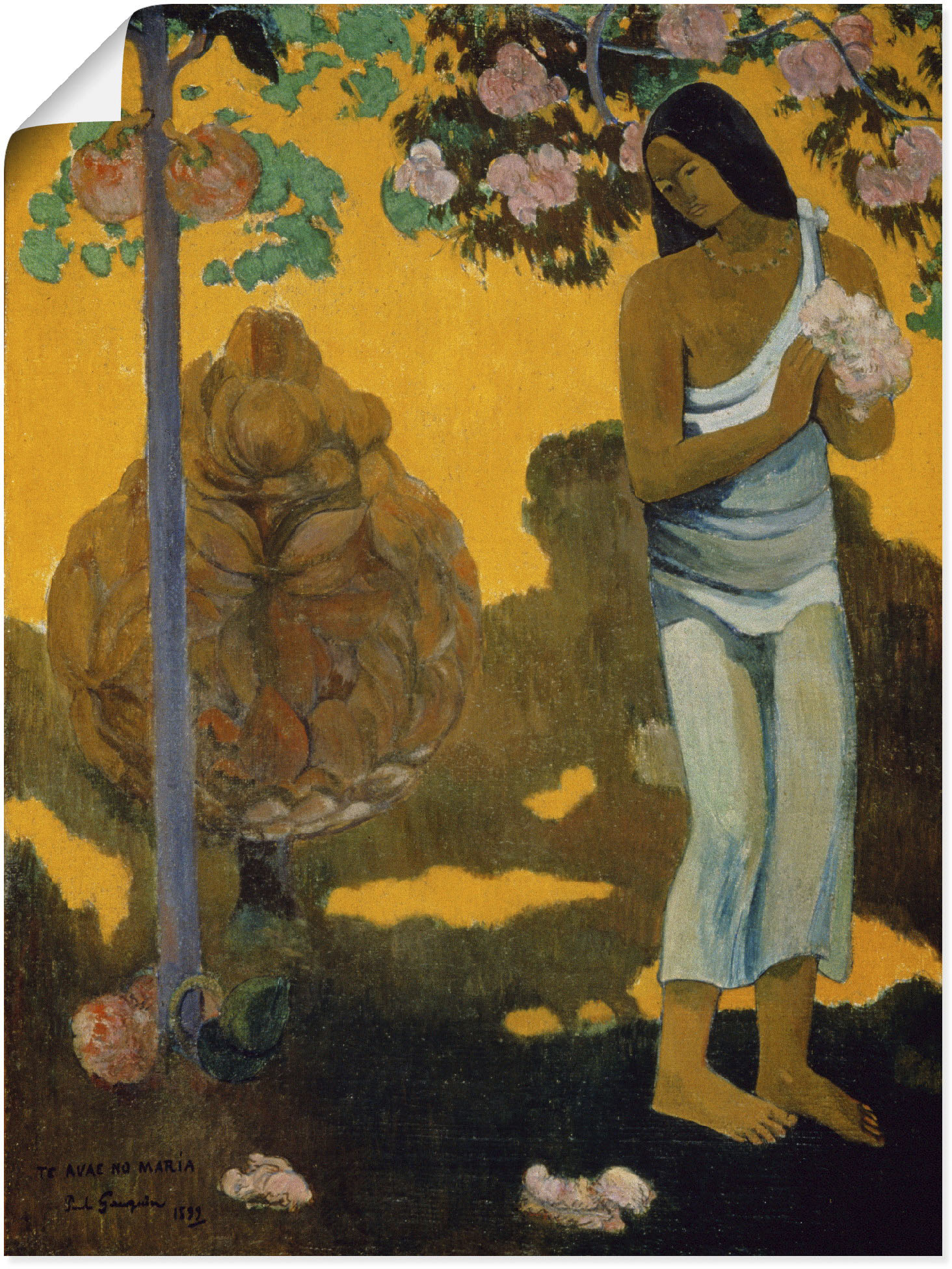 Artland Wandbild »Frau mit Frühlingsblüten«, Frau, (1 St.), als Leinwandbild, Wandaufkleber oder Poster in versch. Grössen von Artland