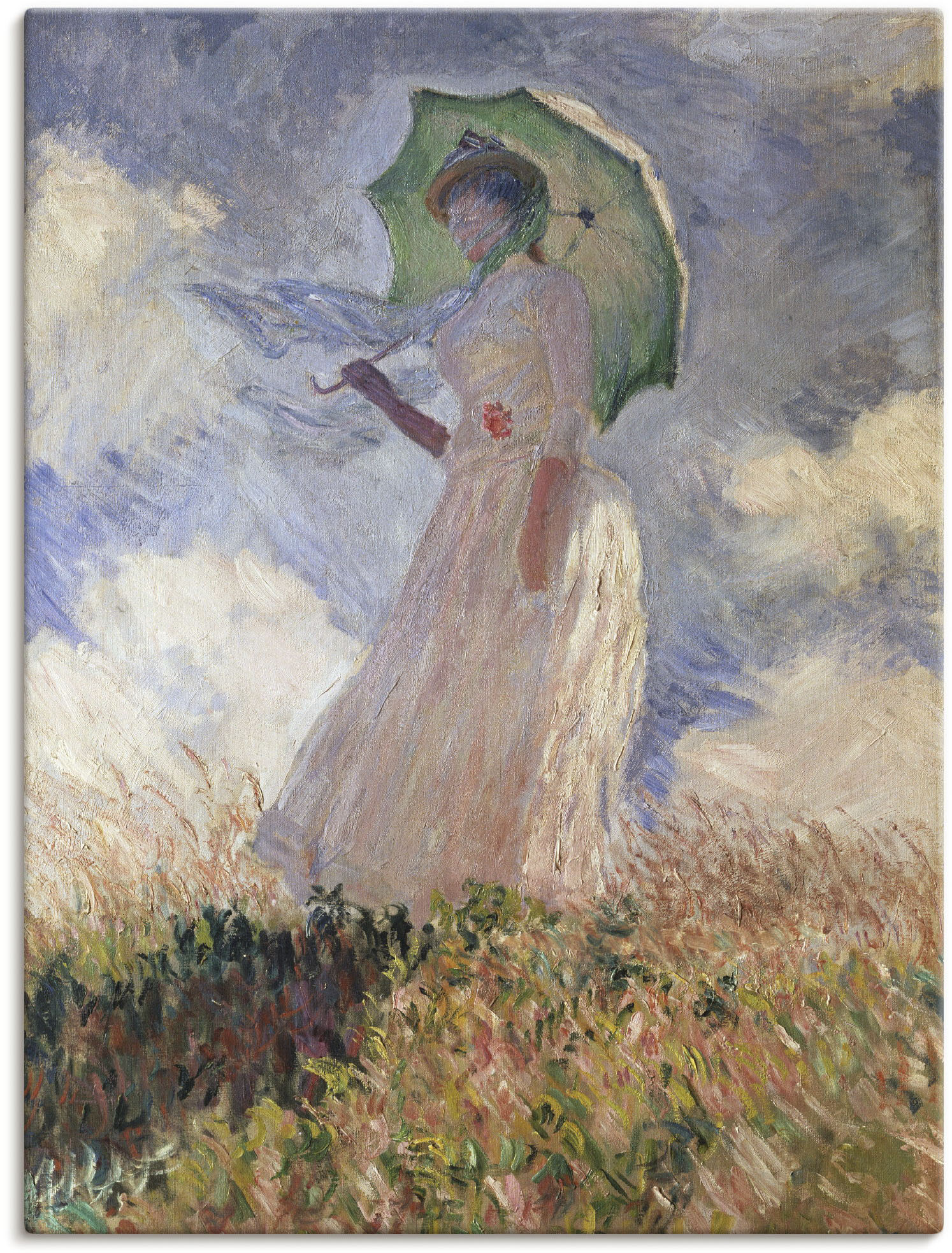 Artland Wandbild »Frau mit Sonnenschirm, Suzanne Hoschedé«, Frau, (1 St.), als Leinwandbild, Poster in verschied. Grössen von Artland