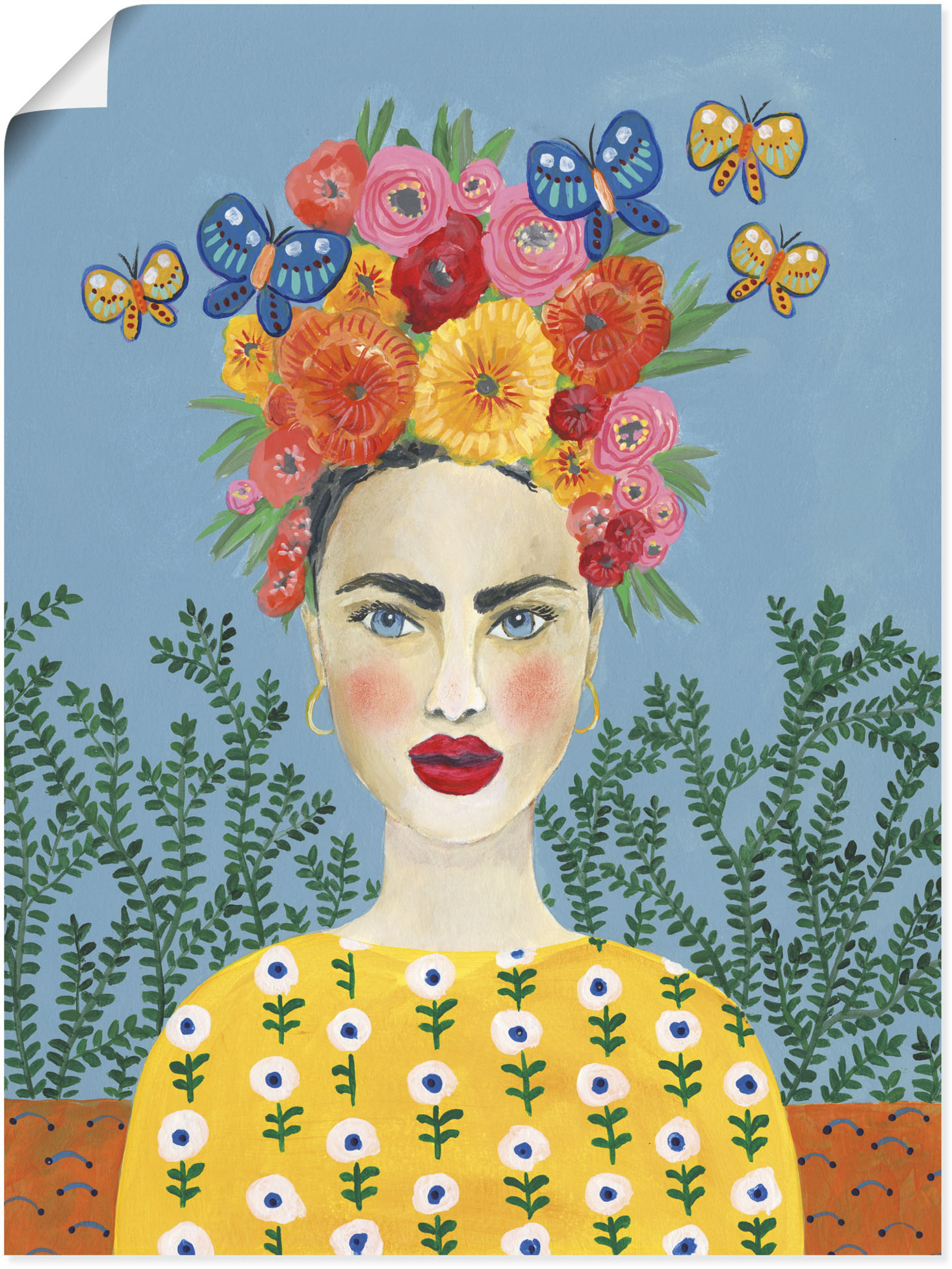 Artland Wandbild »Frida-Kopfschmuck I«, Bilder von Frauen, (1 St.), als Leinwandbild, Poster, Wandaufkleber in verschied. Grössen von Artland