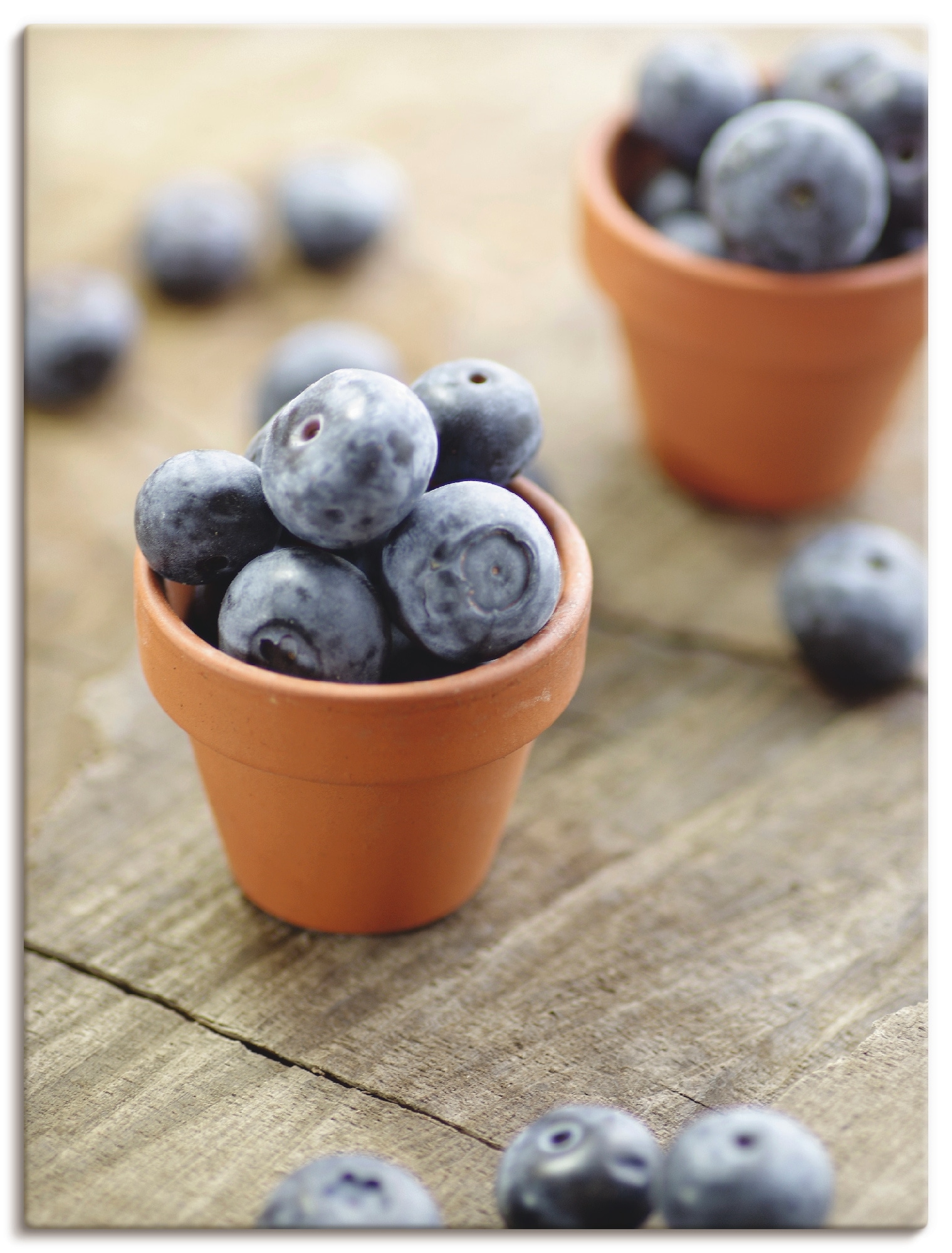 Artland Wandbild »Frische Blaubeeren«, Lebensmittel, (1 St.), als Leinwandbild, Wandaufkleber oder Poster in versch. Grössen von Artland