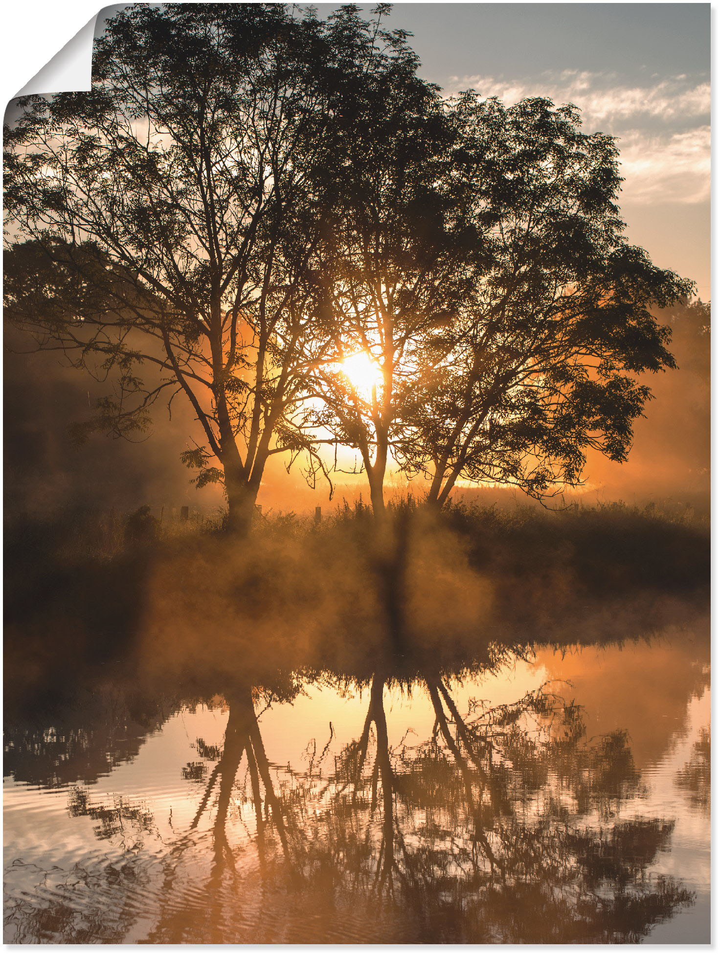 Artland Poster »Früh morgens, wenn der Tag erwacht«, Gewässer, (1 St.), als Alubild, Leinwandbild, Wandaufkleber oder Poster in versch. Grössen von Artland