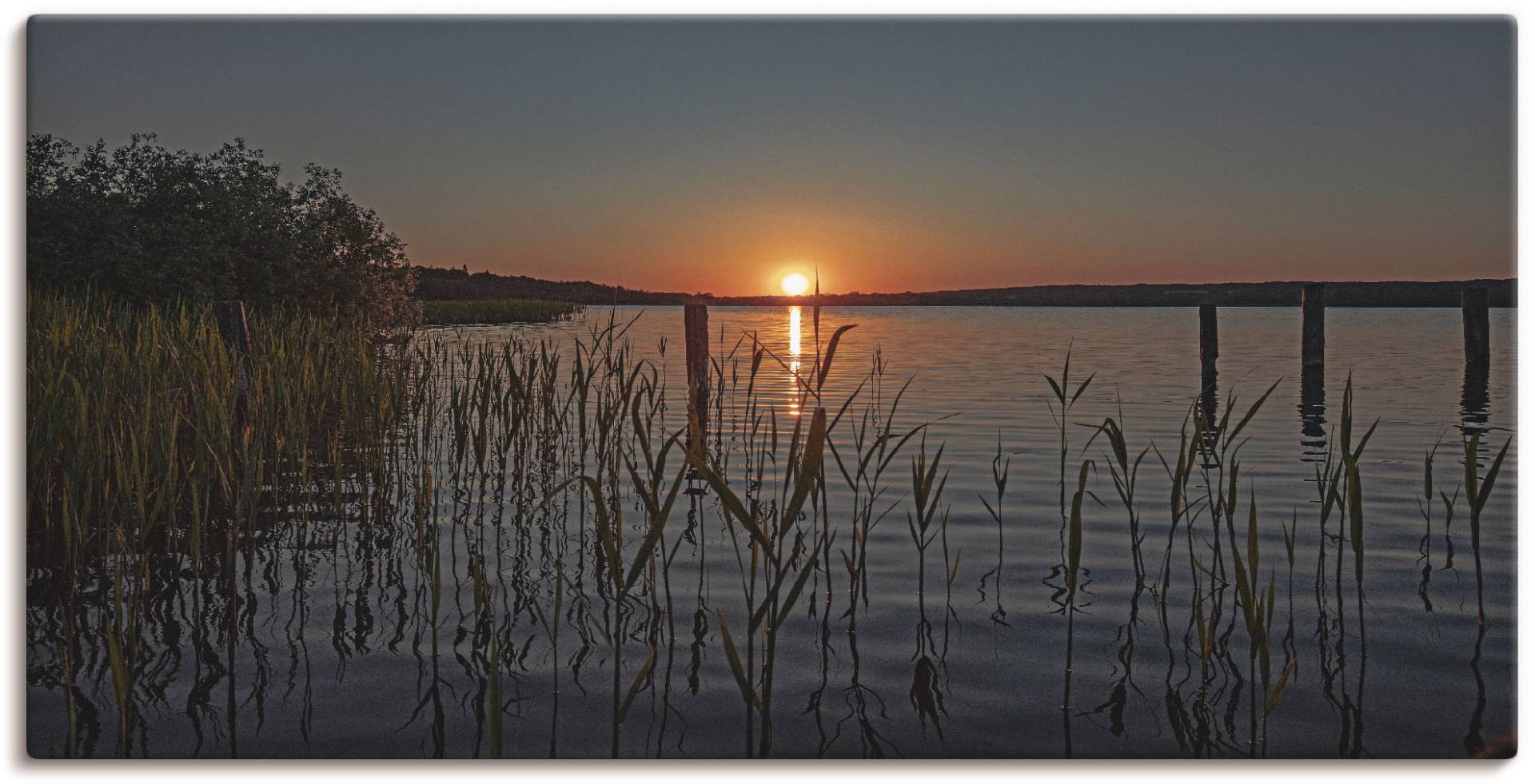 Artland Leinwandbild »Früh morgens am Ratzeburger See II«, Sonnenaufgang & -untergang, (1 St.), auf Keilrahmen gespannt von Artland