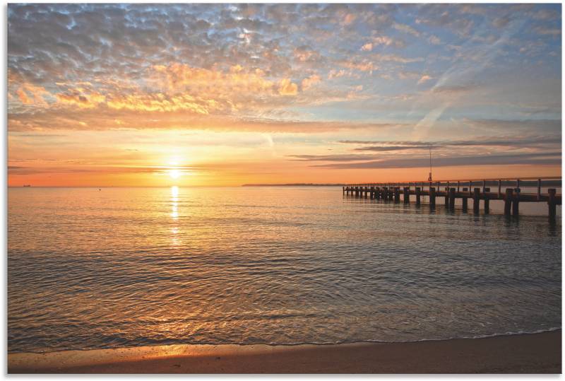 Artland Wandbild »Früh morgens an der Ostsee«, Bilder vom Sonnenuntergang & -aufgang, (1 St.), als Alubild, Outdoorbild, Leinwandbild, Poster, Wandaufkleber von Artland