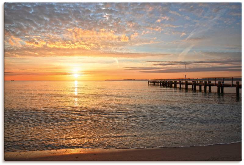 Artland Wandbild »Früh morgens an der Ostsee«, Bilder vom Sonnenuntergang & -aufgang, (1 St.), als Alubild, Outdoorbild, Leinwandbild, Poster, Wandaufkleber von Artland