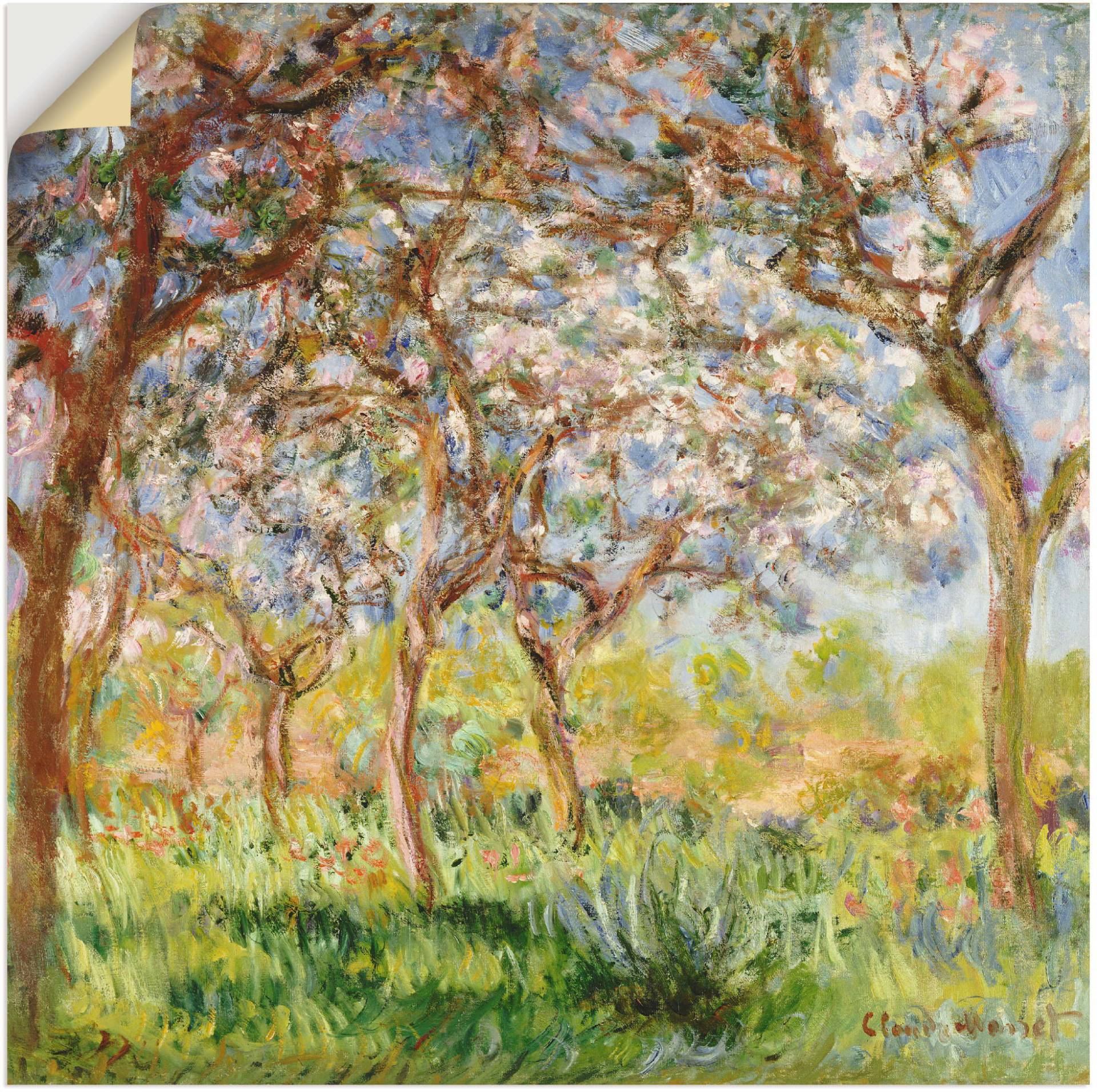 Artland Wandbild »Frühling in Giverny.«, Wiesen & Bäume, (1 St.), als Leinwandbild, Poster in verschied. Grössen von Artland